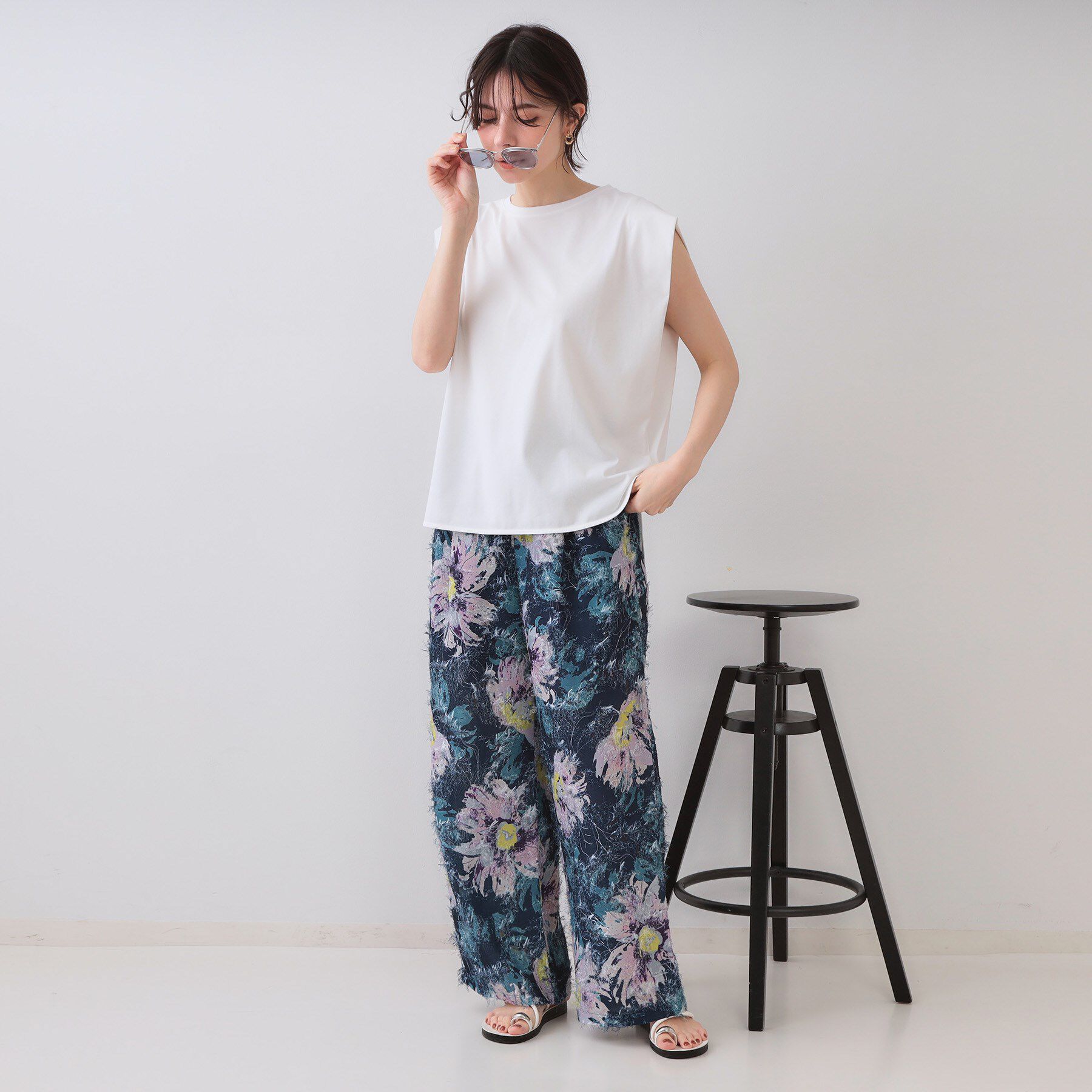 OPAQUE.CLIP「ボクシーノースリーブカットソー【洗濯機洗い可】」|Tシャツ・カットソー|