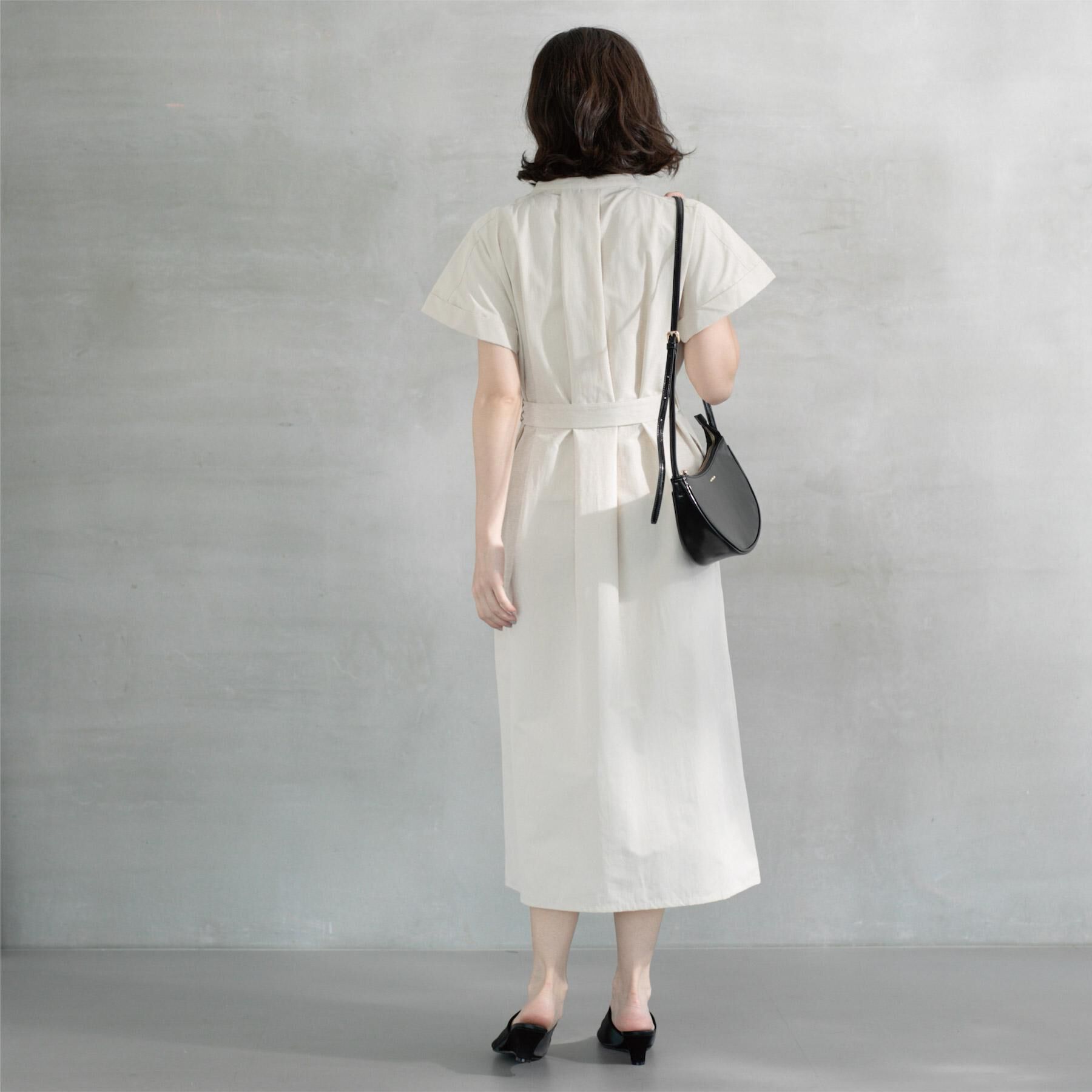 OPAQUE.CLIP「ダブルポケットシャツワンピース【洗濯機洗い可】」|ワンピース|