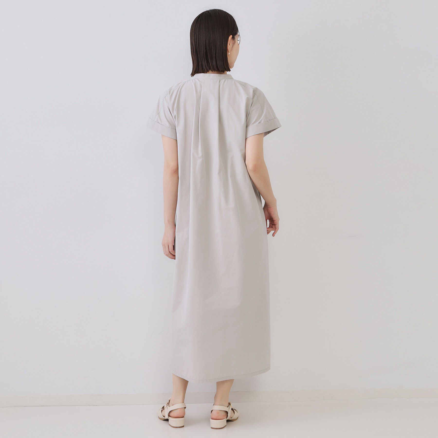 OPAQUE.CLIP「ダブルポケットシャツワンピース【洗濯機洗い可】」|ワンピース|