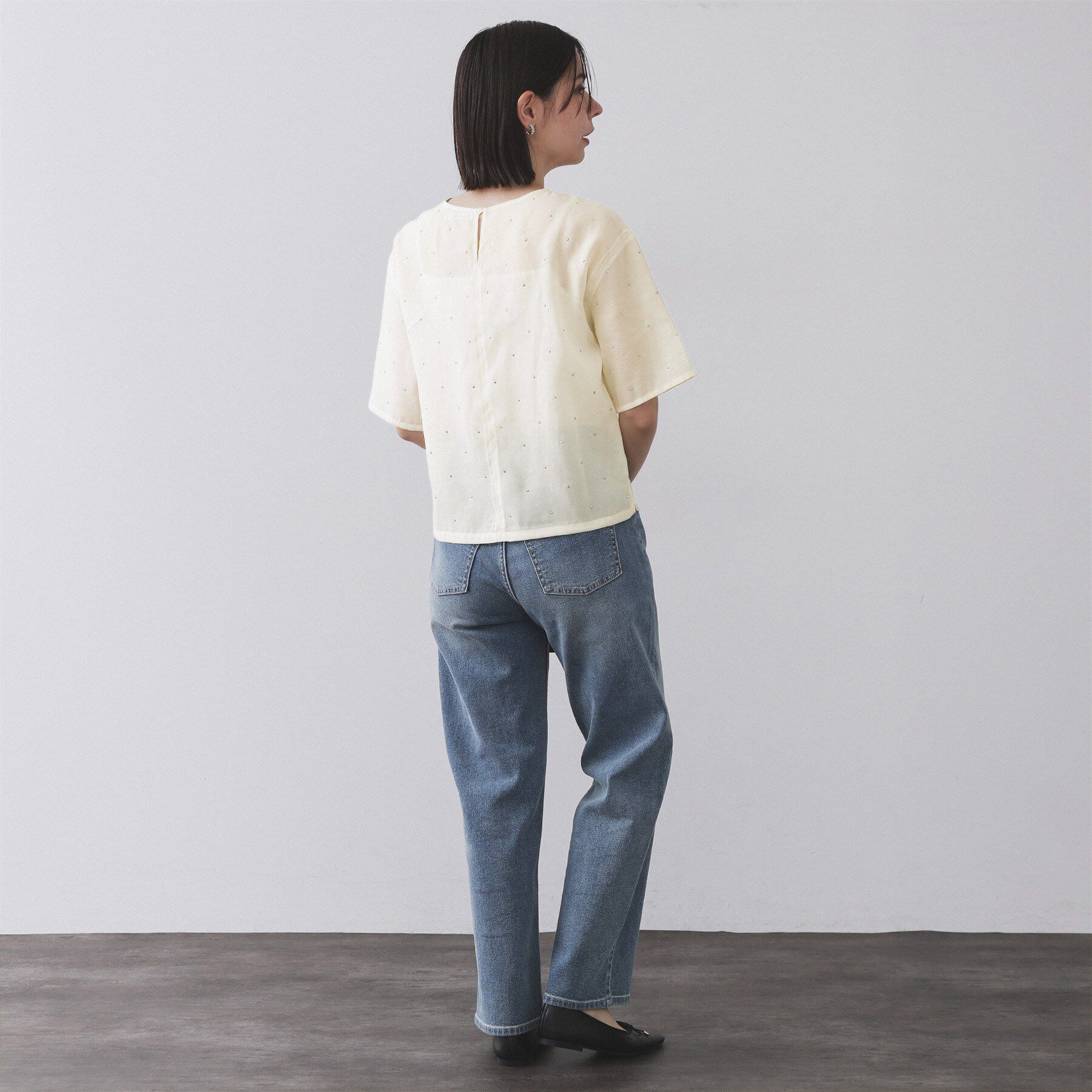 OPAQUE.CLIP「シアービジューブラウス【手洗い可】」|シャツ・ブラウス|