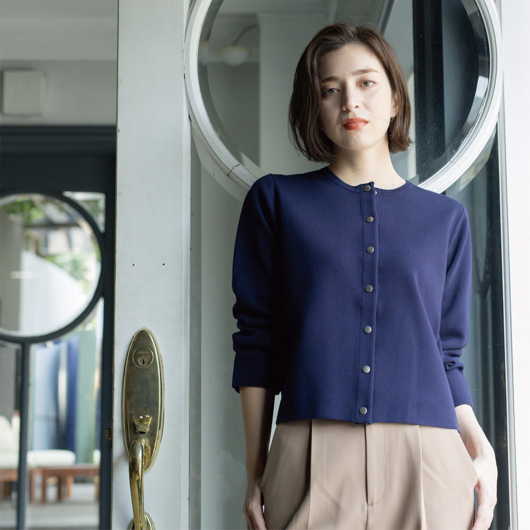 OPAQUE.CLIP「スナップボタンニットカーディガン【UVケア/洗濯機OK】《6col/S～LL》」|カーディガン|