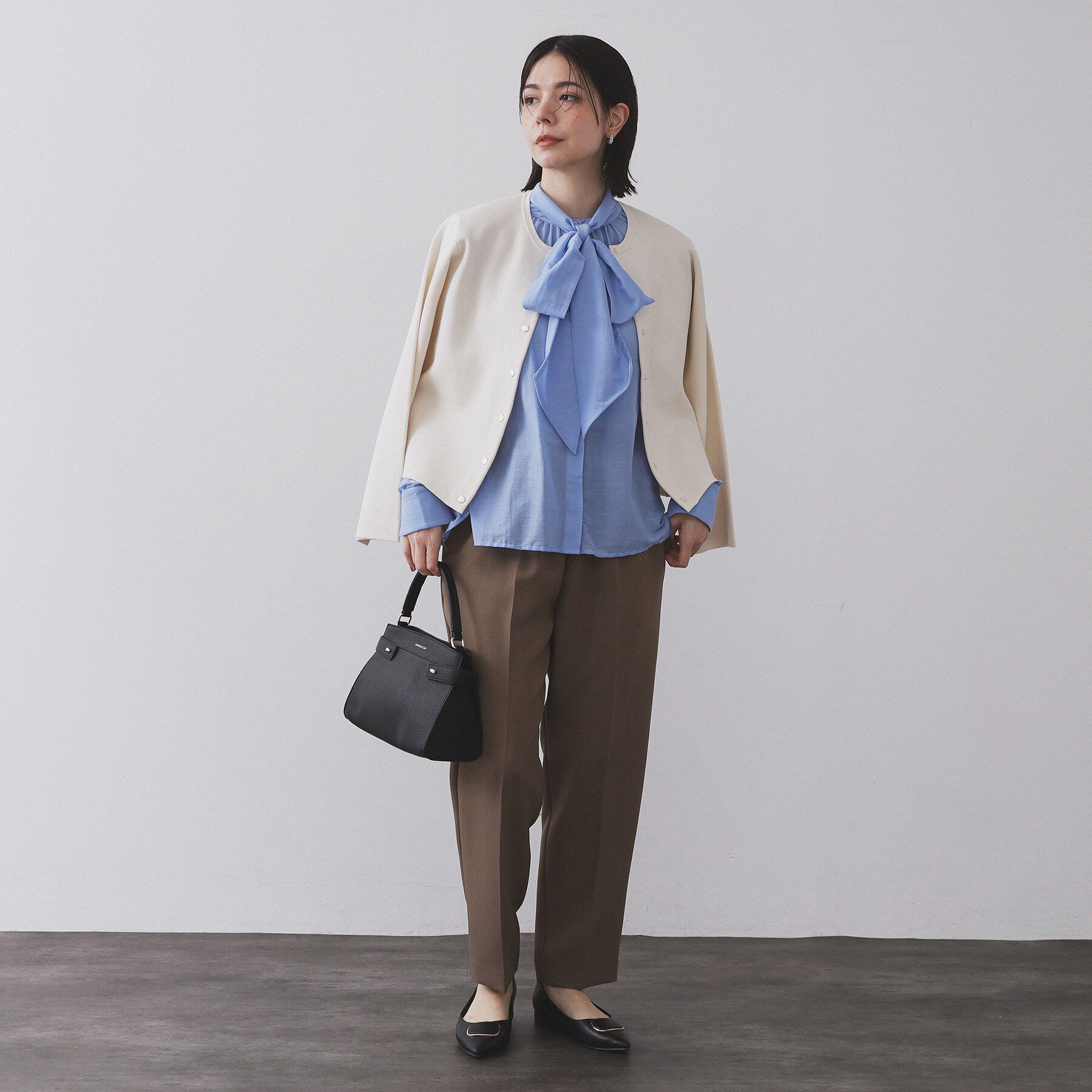 OPAQUE.CLIP「スナップボタンニットカーディガン【UVケア/洗濯機OK】《6col/S～LL》」|カーディガン|