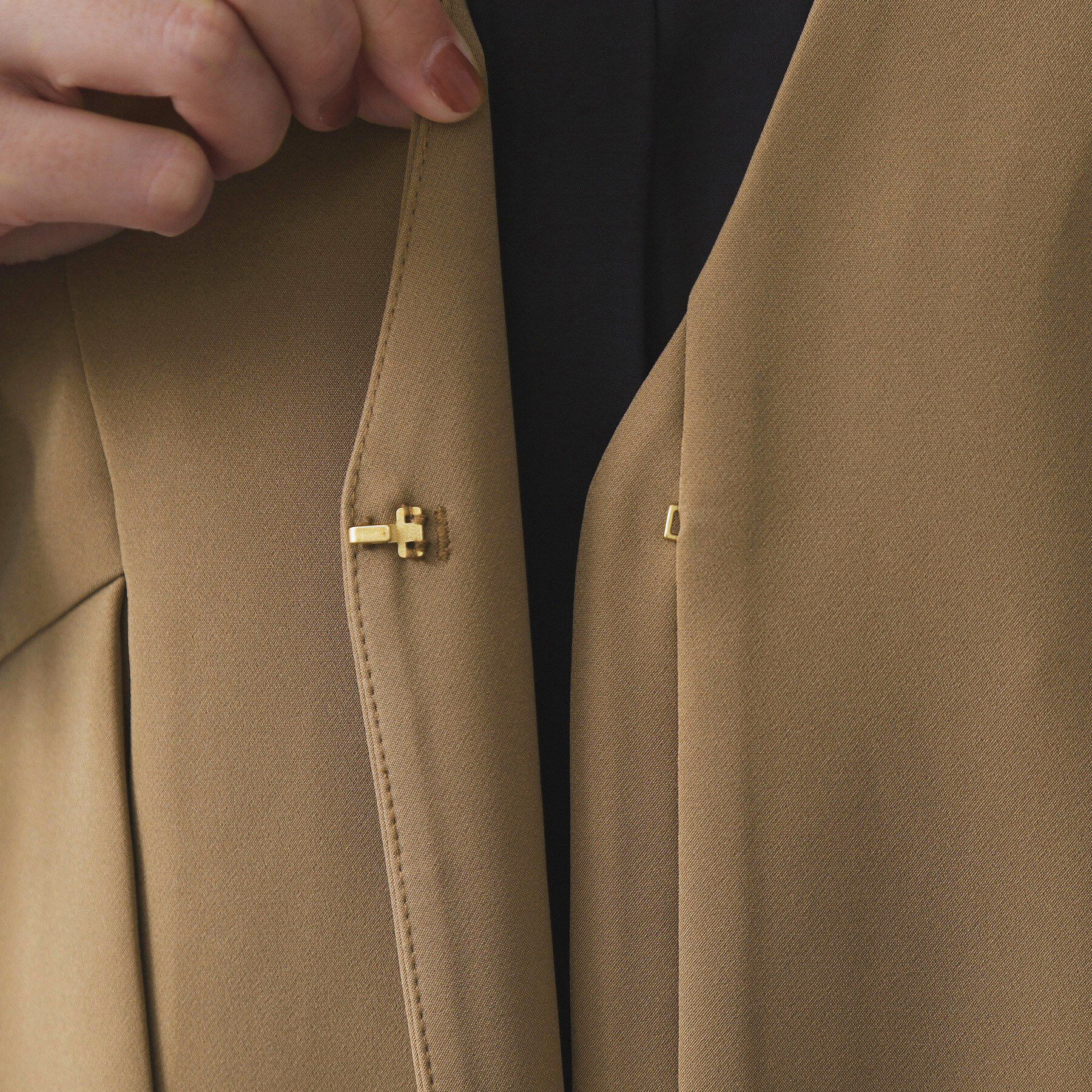 OPAQUE.CLIP「フリルペプラムジレ/セットアップ対応可【洗濯機洗い可】」|ベスト・ジレ|