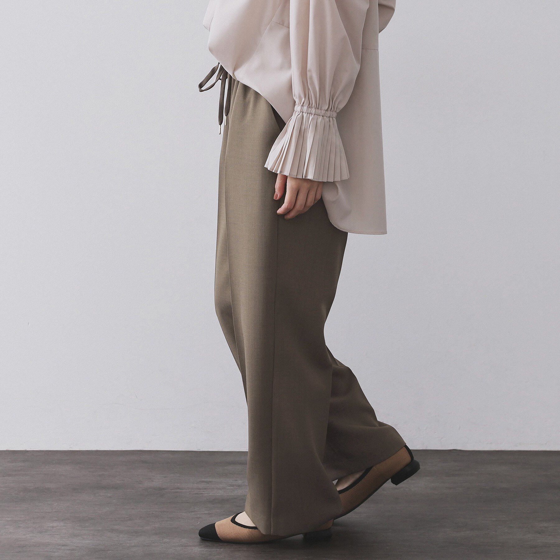 OPAQUE.CLIP「《SS-LLサイズ》ストレッチ美脚イージーワイドパンツ【防シワ/洗濯機洗い可】」|その他|