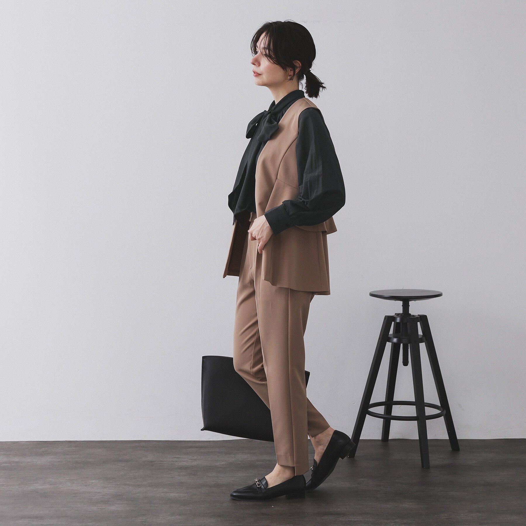 OPAQUE.CLIP「《BAILA掲載》2WAYシアーボウタイブラウス【洗濯機洗い可】」|シャツ・ブラウス|