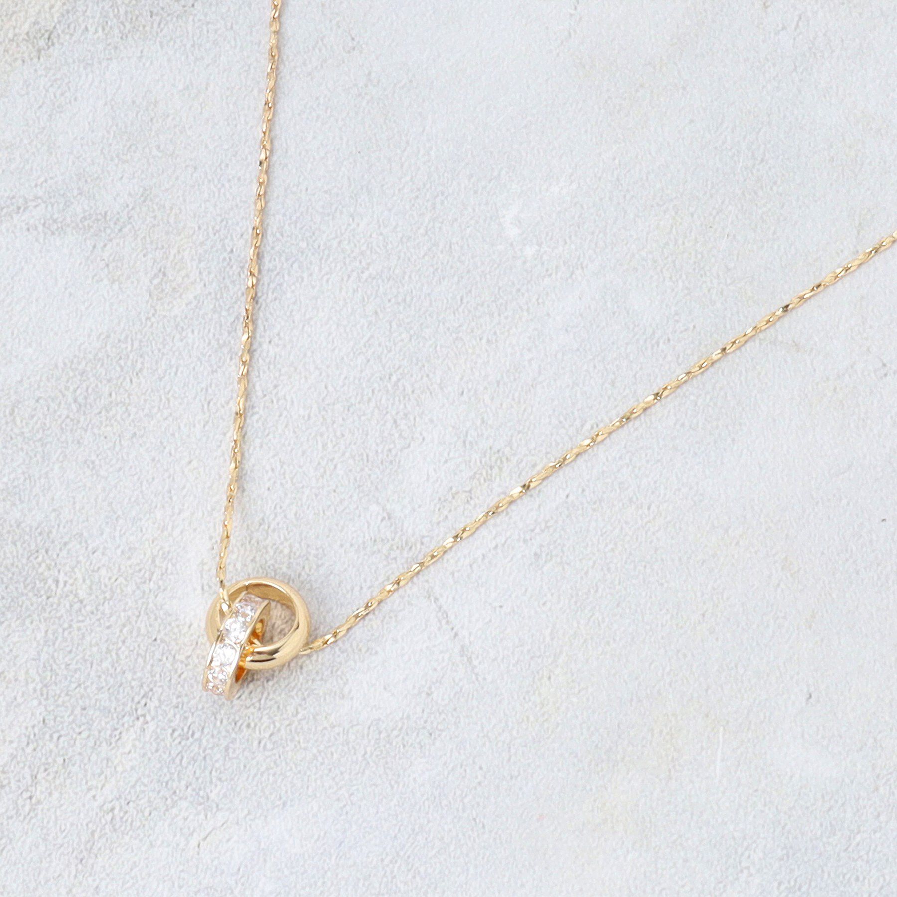 OPAQUE.CLIP「【2WAY】ダブルリングスライドネックレス」|ネックレス|