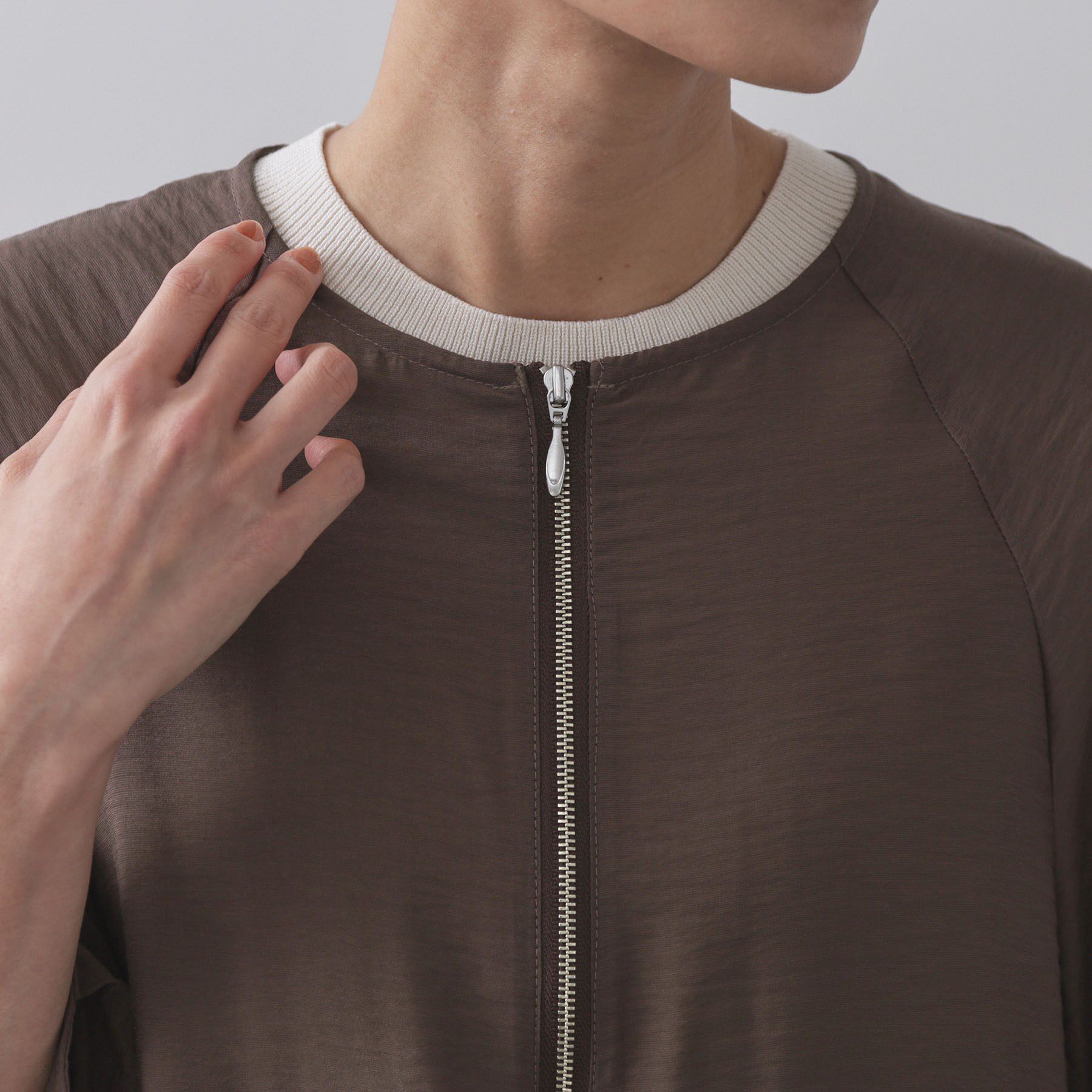 OPAQUE.CLIP「シアーバルーンペプラムブルゾン【洗える】」|ブルゾン・スタジャン|