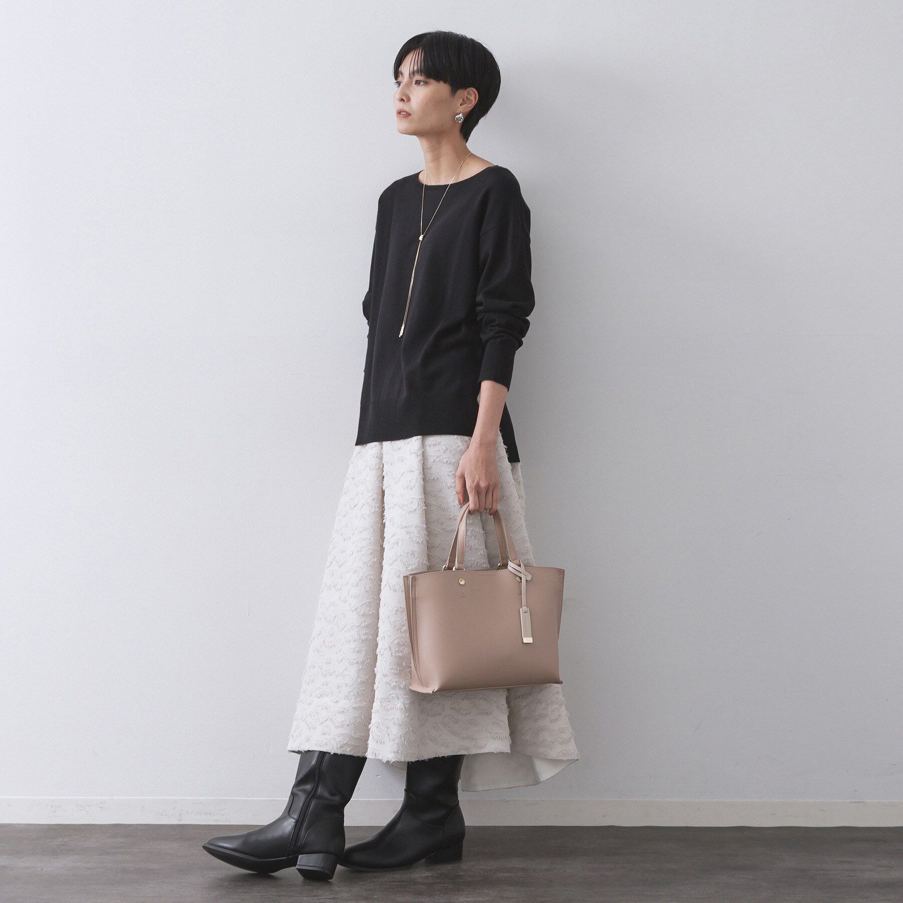 OPAQUE.CLIP「【2WAY/名品】バイカラー3層ミドルトートバッグ」|トートバッグ|