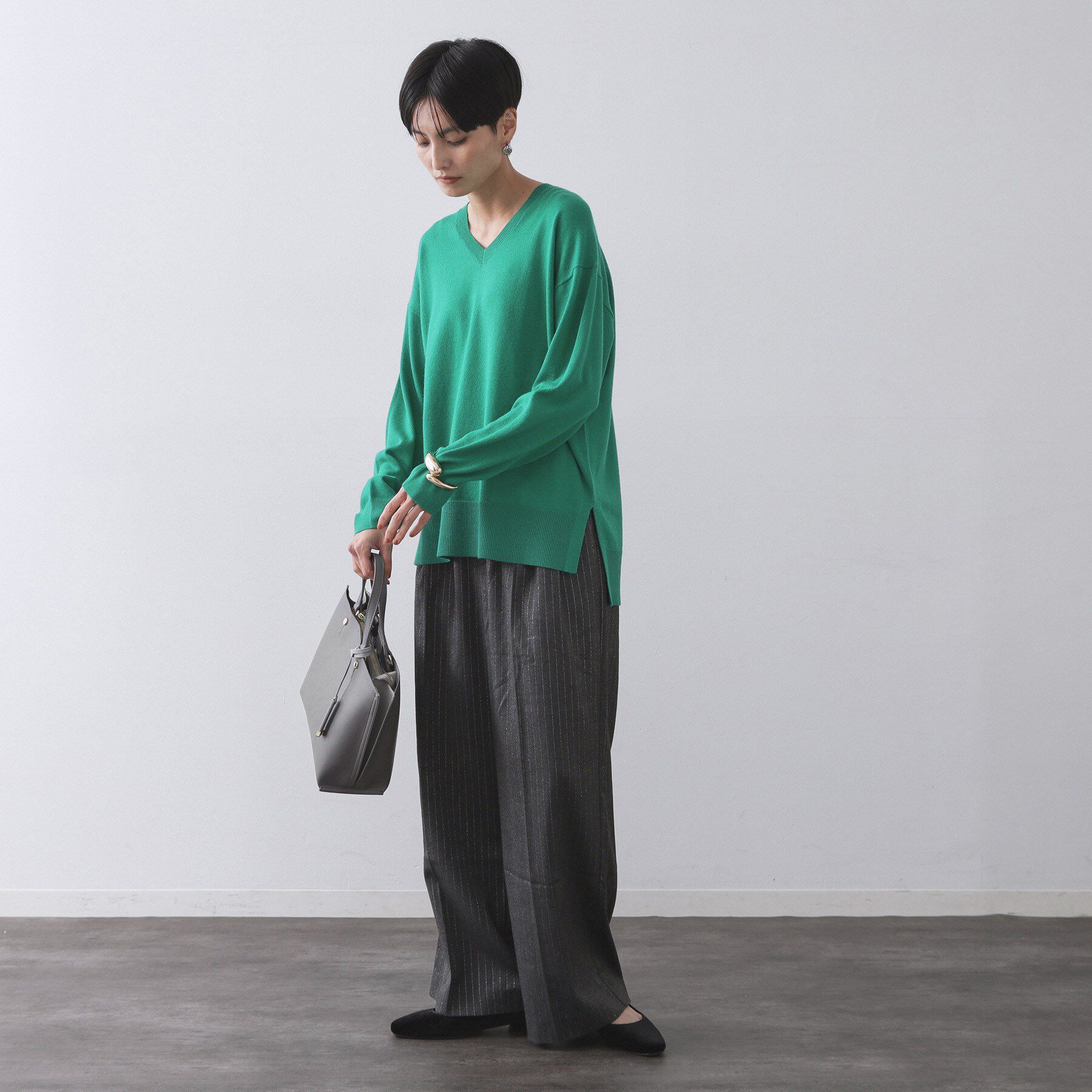 OPAQUE.CLIP「【2WAY/名品】バイカラー3層ミドルトートバッグ」|トートバッグ|