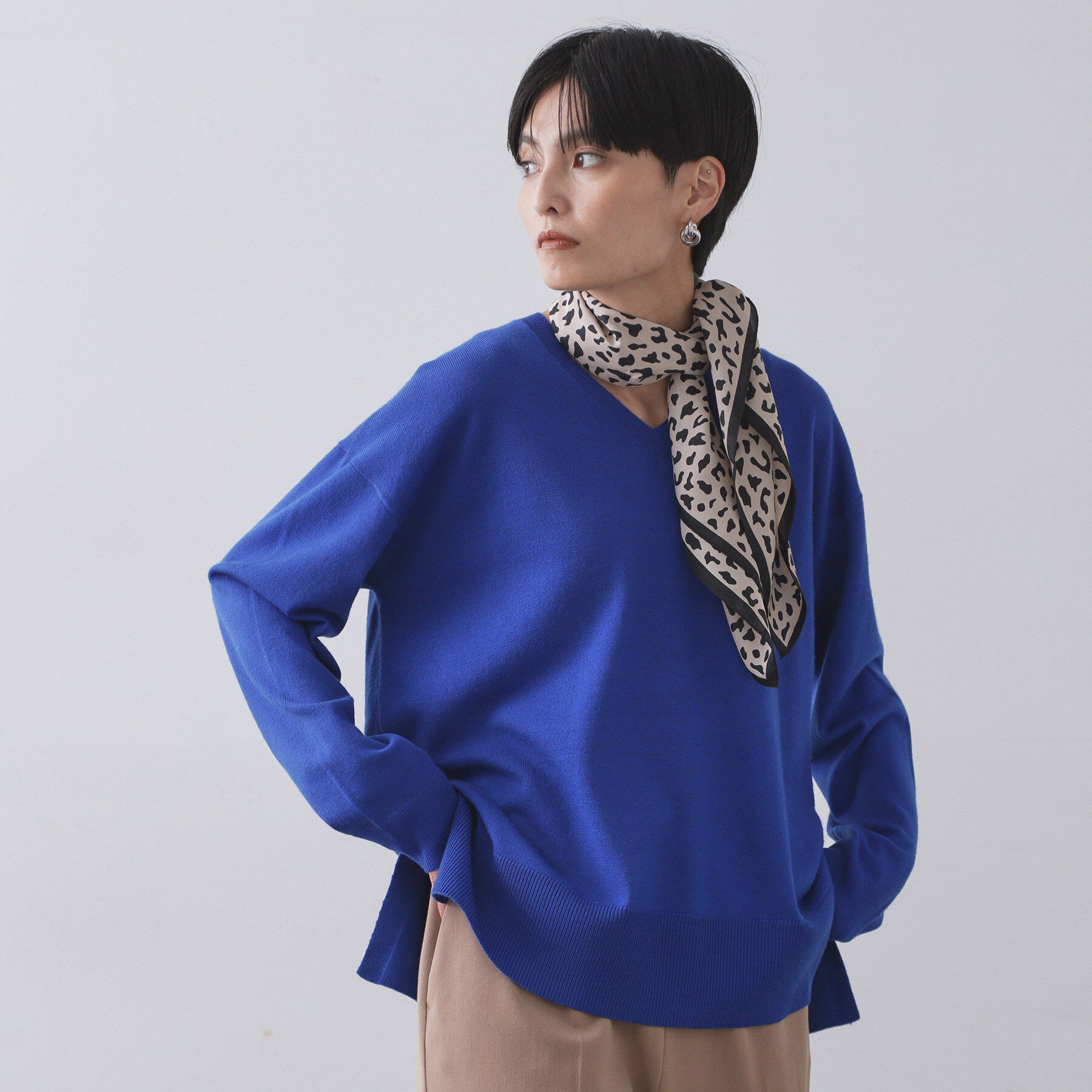 OPAQUE.CLIP「Vネックニット/エクストラファインメリノウール【THEシリーズ/洗濯機OK】」|ニット・セーター|