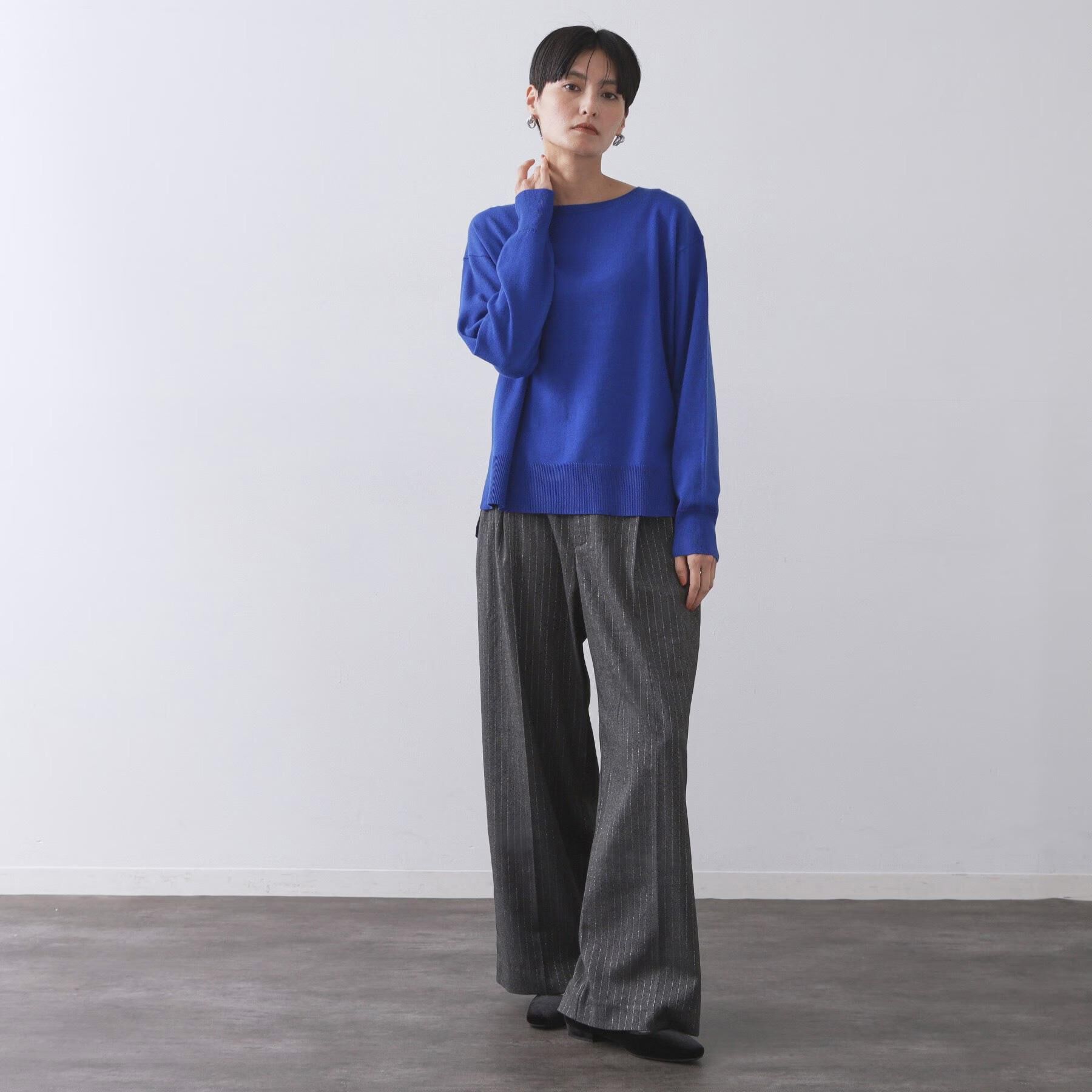 OPAQUE.CLIP「ボートネックニット/エクストラファインメリノウール【THEシリーズ/洗濯機OK】」|ニット・セーター|