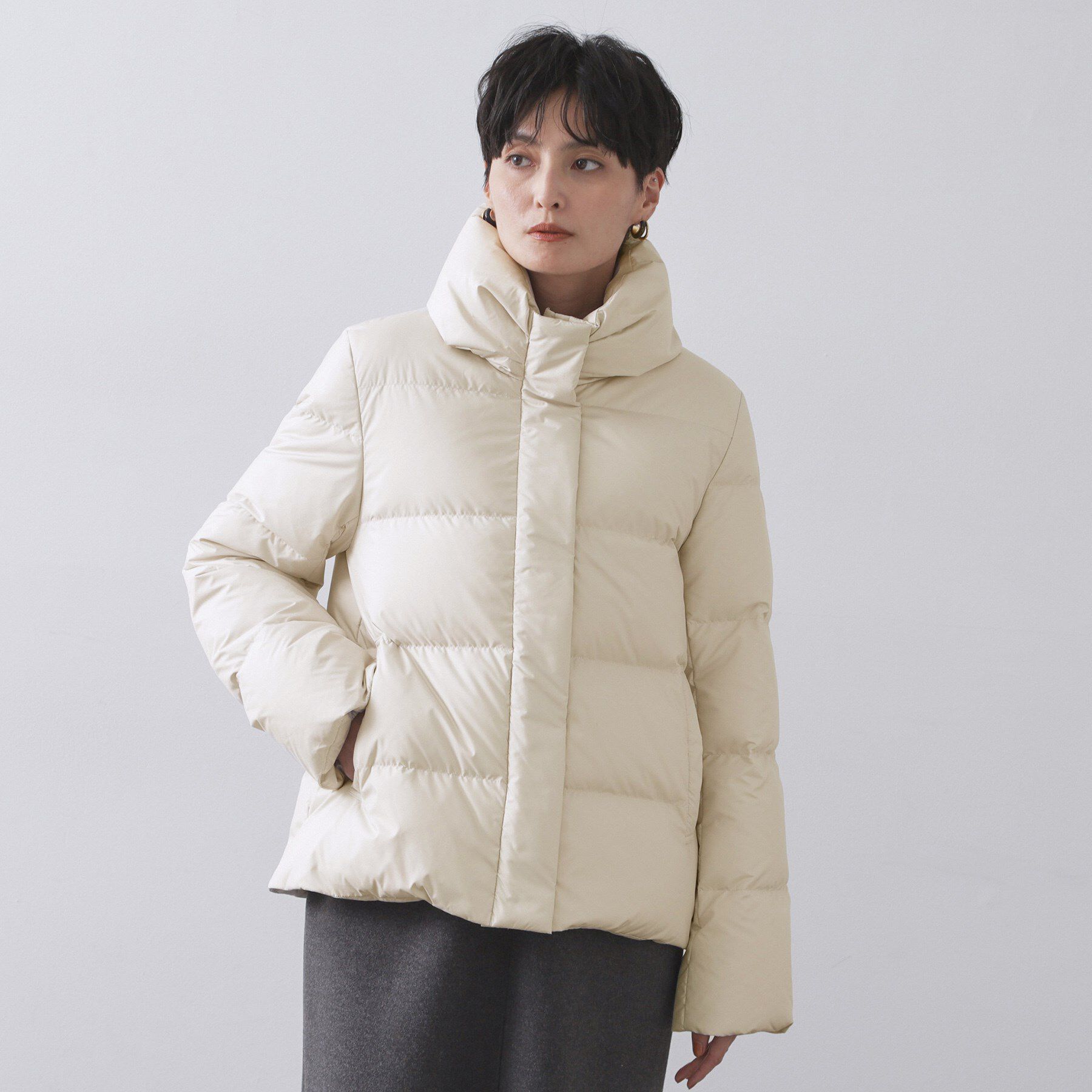 OPAQUE.CLIP「撥水ショートダウン【防風/抗菌防臭/洗濯機洗い可】《SS～LL》」|ダウン|