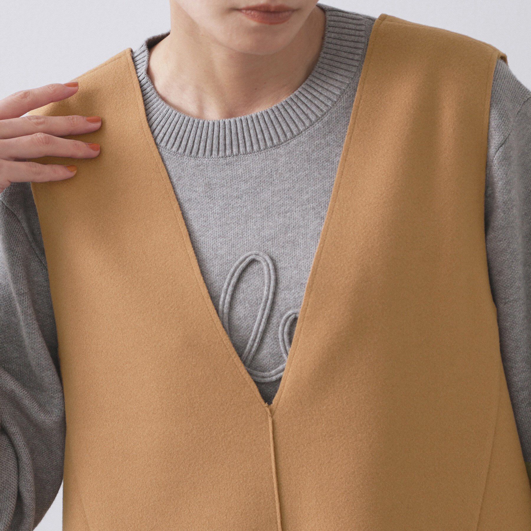 OPAQUE.CLIP「ウールライクジャンパードレス【洗濯機洗い可】」|ワンピース|