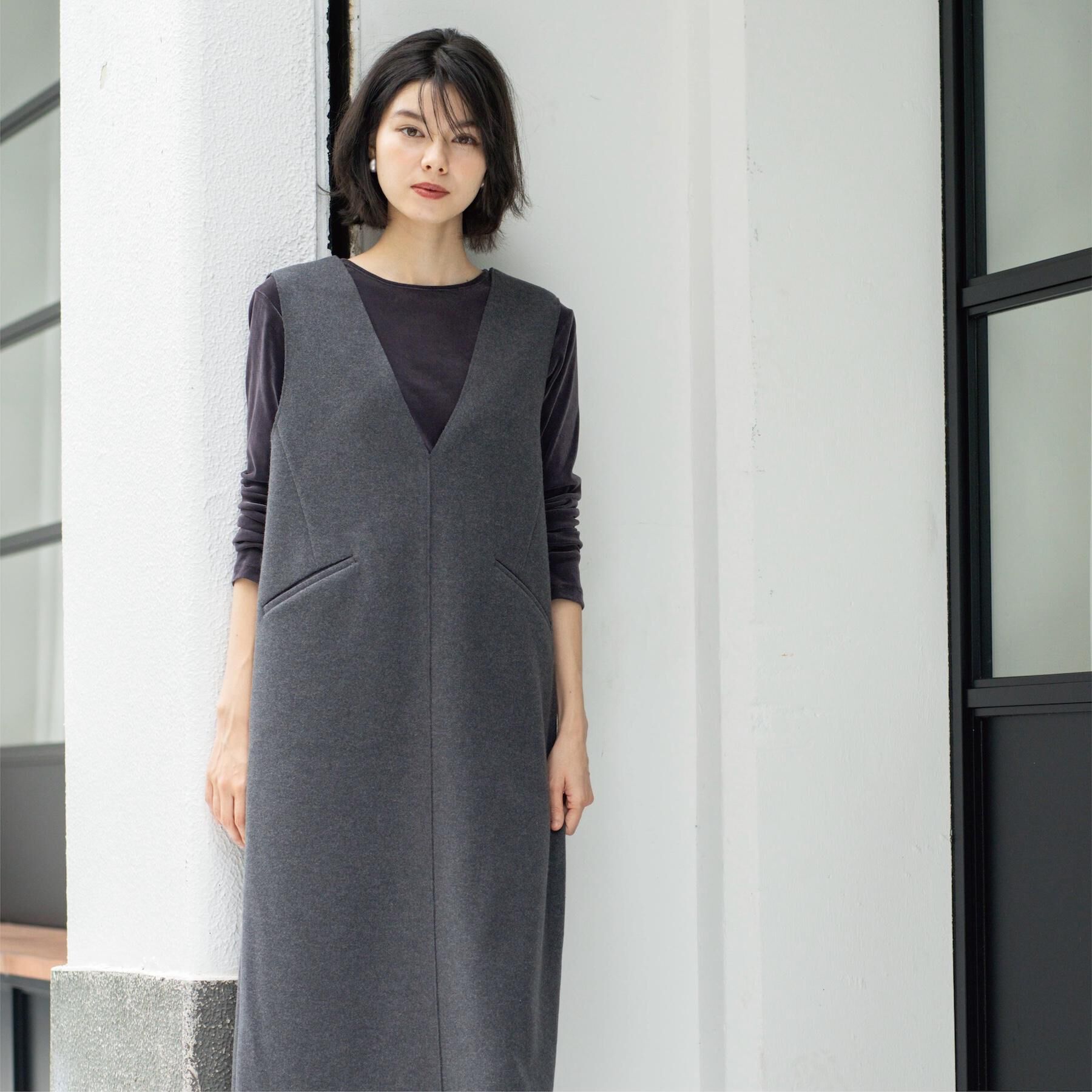 OPAQUE.CLIP「ウールライクジャンパードレス【洗濯機洗い可】」|ワンピース|