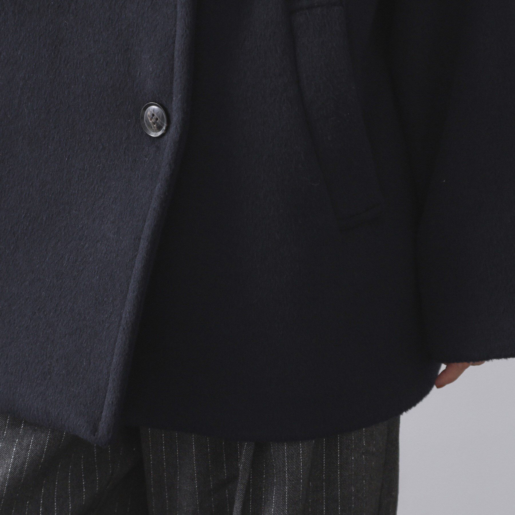 OPAQUE.CLIP「カシミヤブレンドウールミドルピーコート」|ピーコート|