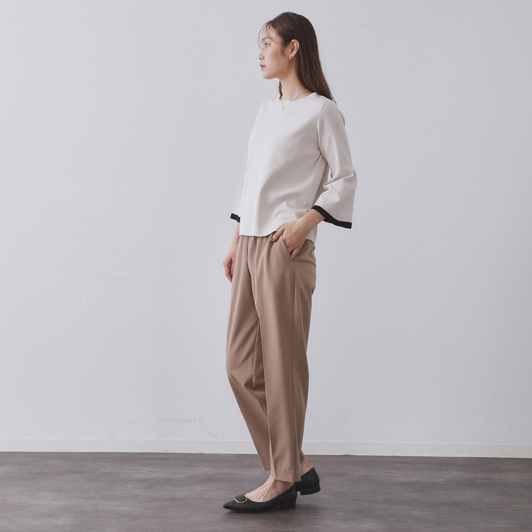 OPAQUE.CLIP「ウォームタッチ イージーテーパードパンツ【洗濯機洗OK/ストレッチ】≪SS～LL≫」|その他|