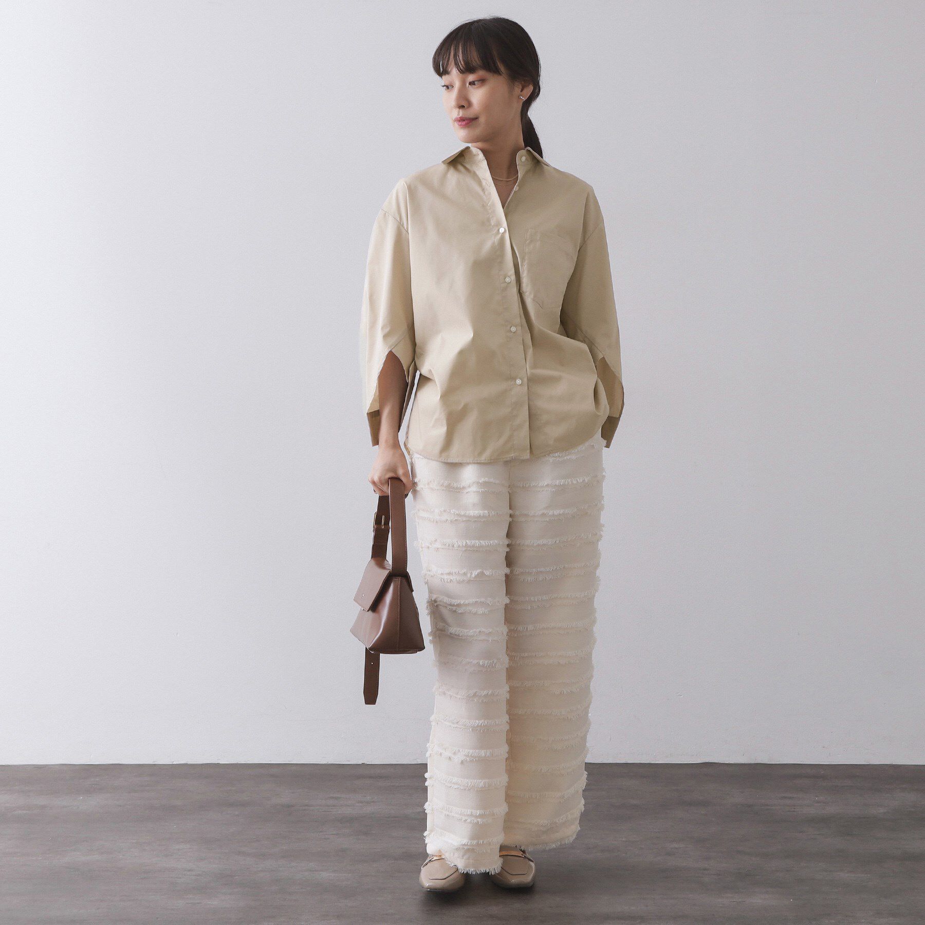 OPAQUE.CLIP「フォルムデザインシャツ【洗濯機OK】」|シャツ・ブラウス|