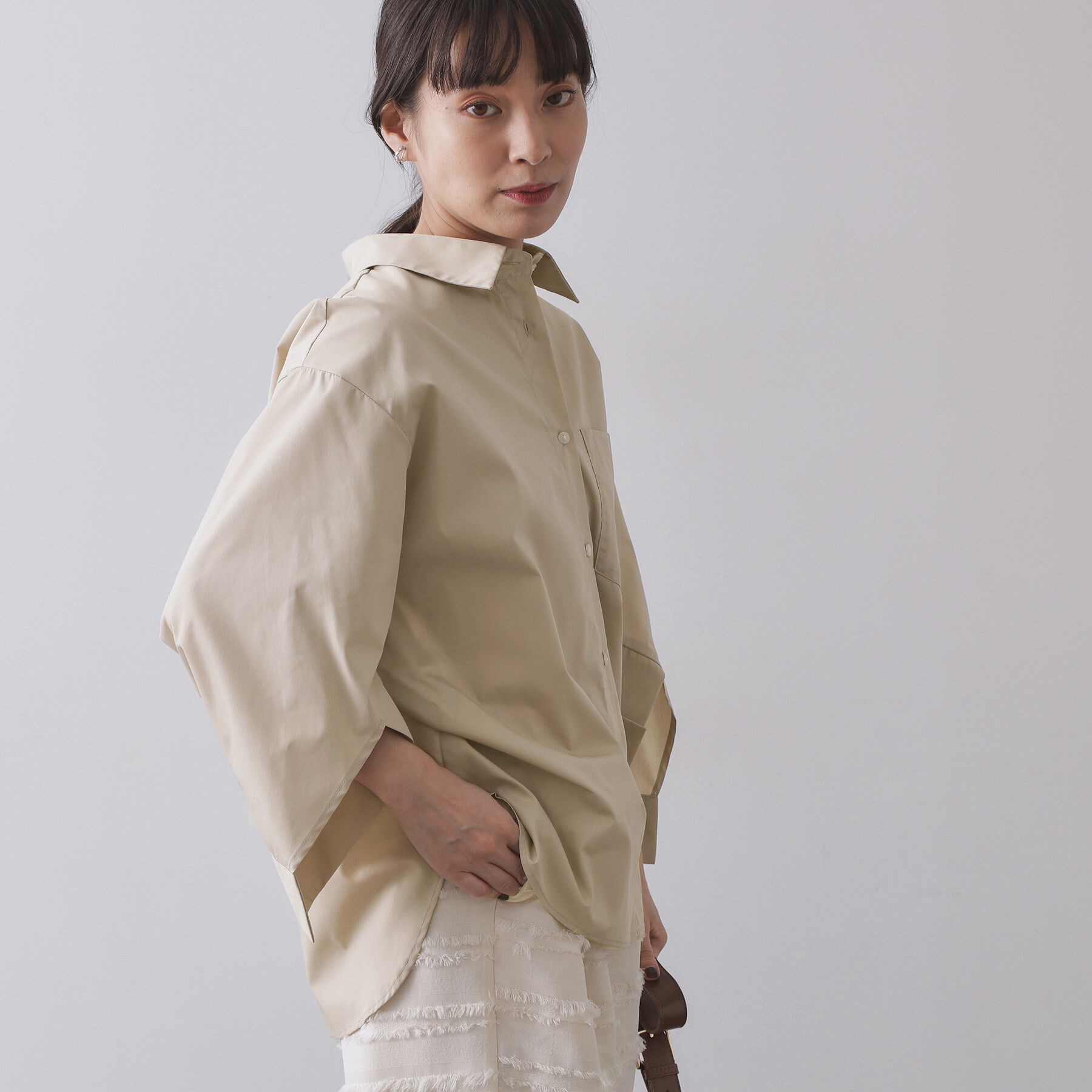 OPAQUE.CLIP「フォルムデザインシャツ【洗濯機OK】」|シャツ・ブラウス|