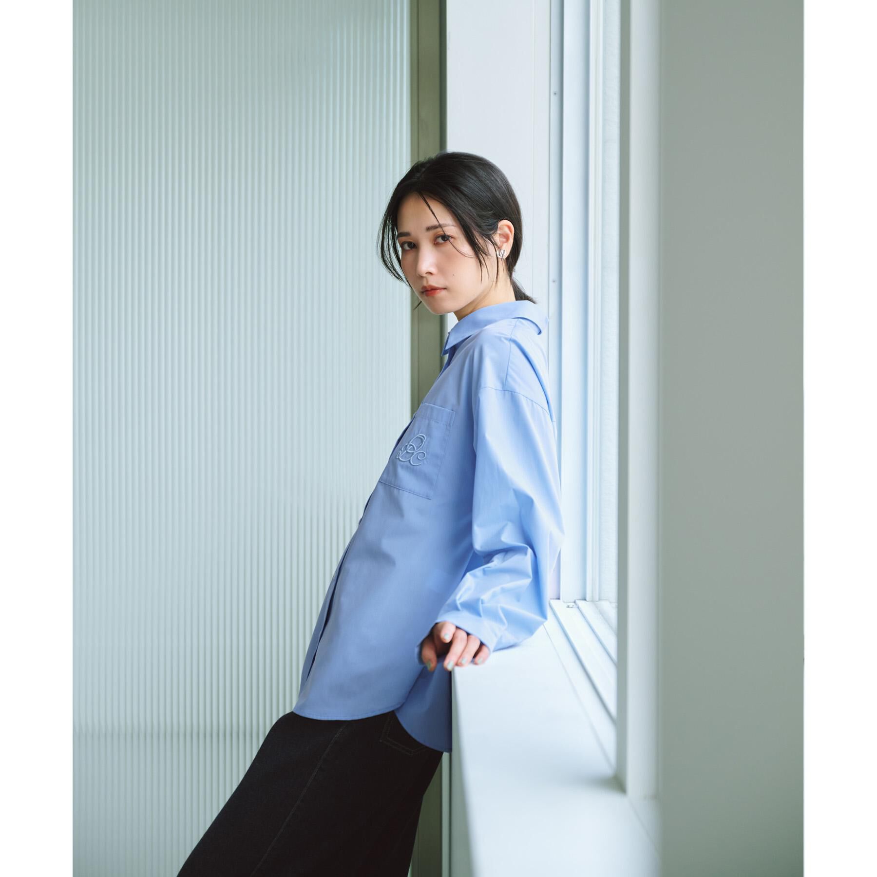 OPAQUE.CLIP「ポケット刺繍レギュラーカラーシャツ【洗濯機OK】」|シャツ・ブラウス|