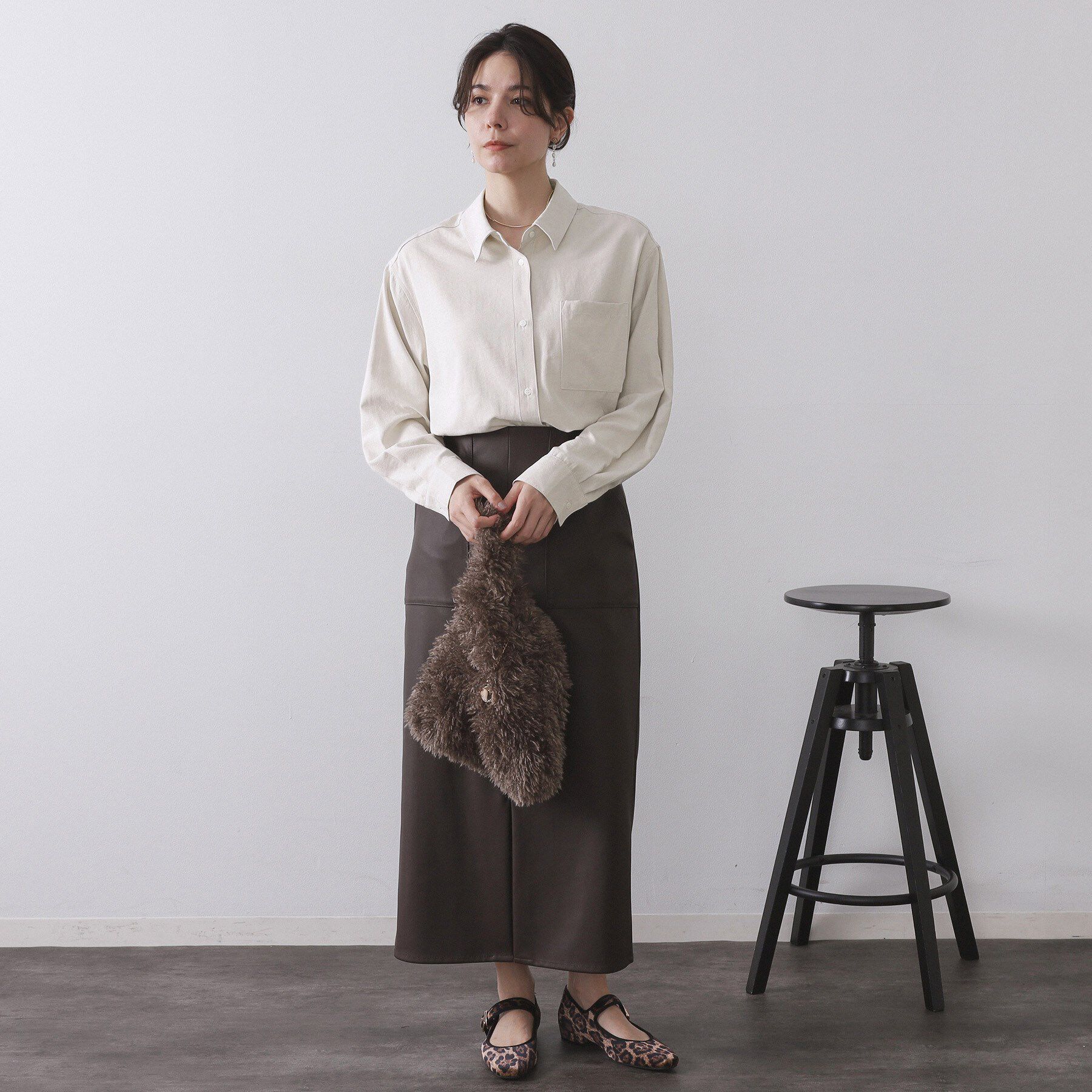 OPAQUE.CLIP「スエードライクシャツ【洗濯機OK】」|シャツ・ブラウス|