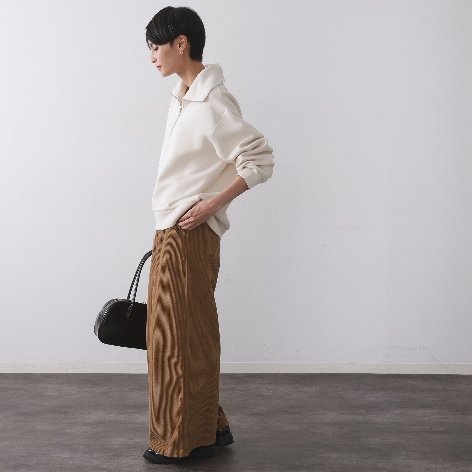 OPAQUE.CLIP「ハーフジップトップス/セットアップ対応可【洗濯機OK】」|Tシャツ・カットソー|