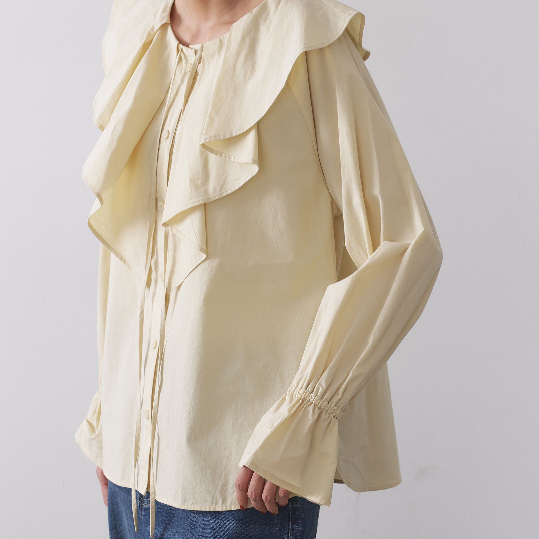 OPAQUE.CLIP「ラッフルフリルブラウス【洗濯機OK】」|シャツ・ブラウス|