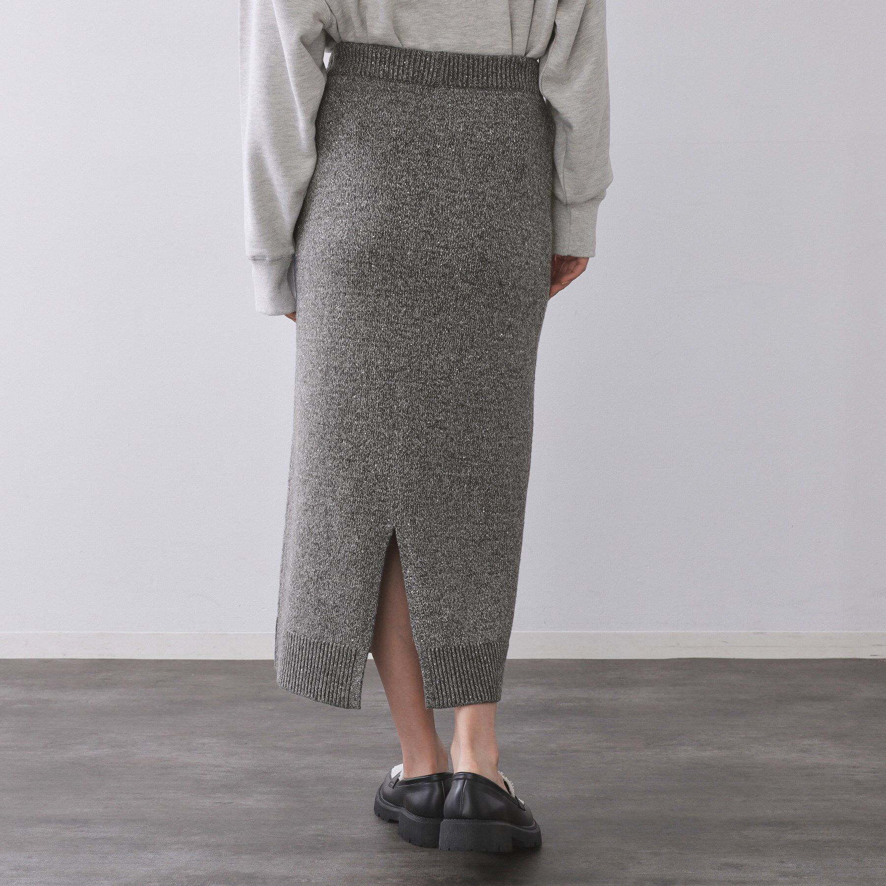 OPAQUE.CLIP「ラメスパンコールナロースカート/セットアップ対応可【洗濯機OK】」|スカート|