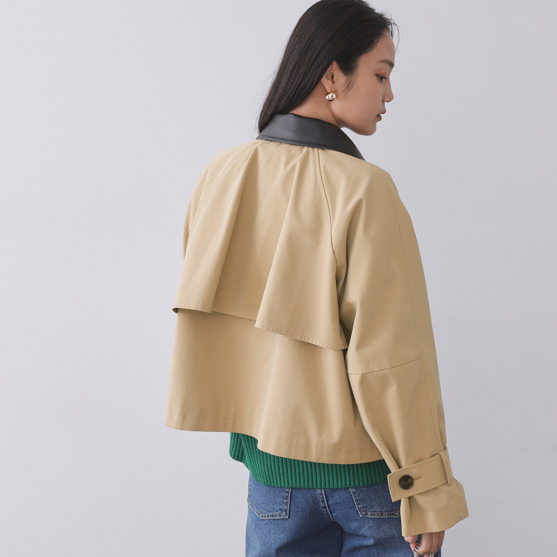 OPAQUE.CLIP「ショートトレンチコート【洗える】」|トレンチコート|