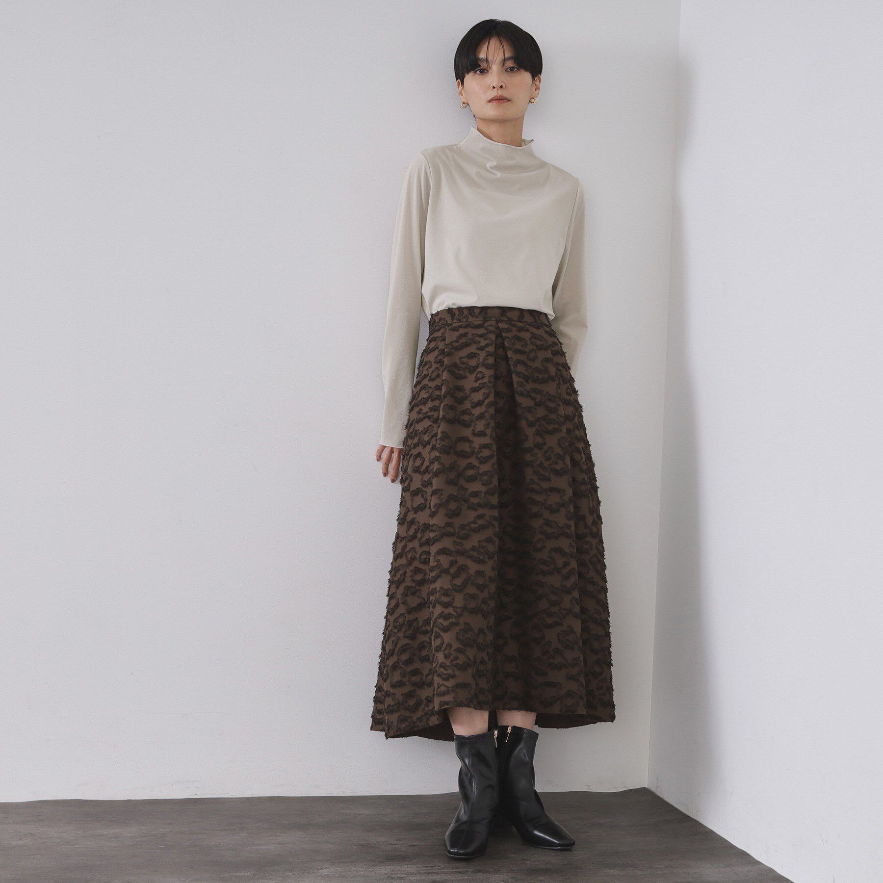 OPAQUE.CLIP「シアーハイネックトップス【洗濯機OK】」|Tシャツ・カットソー|