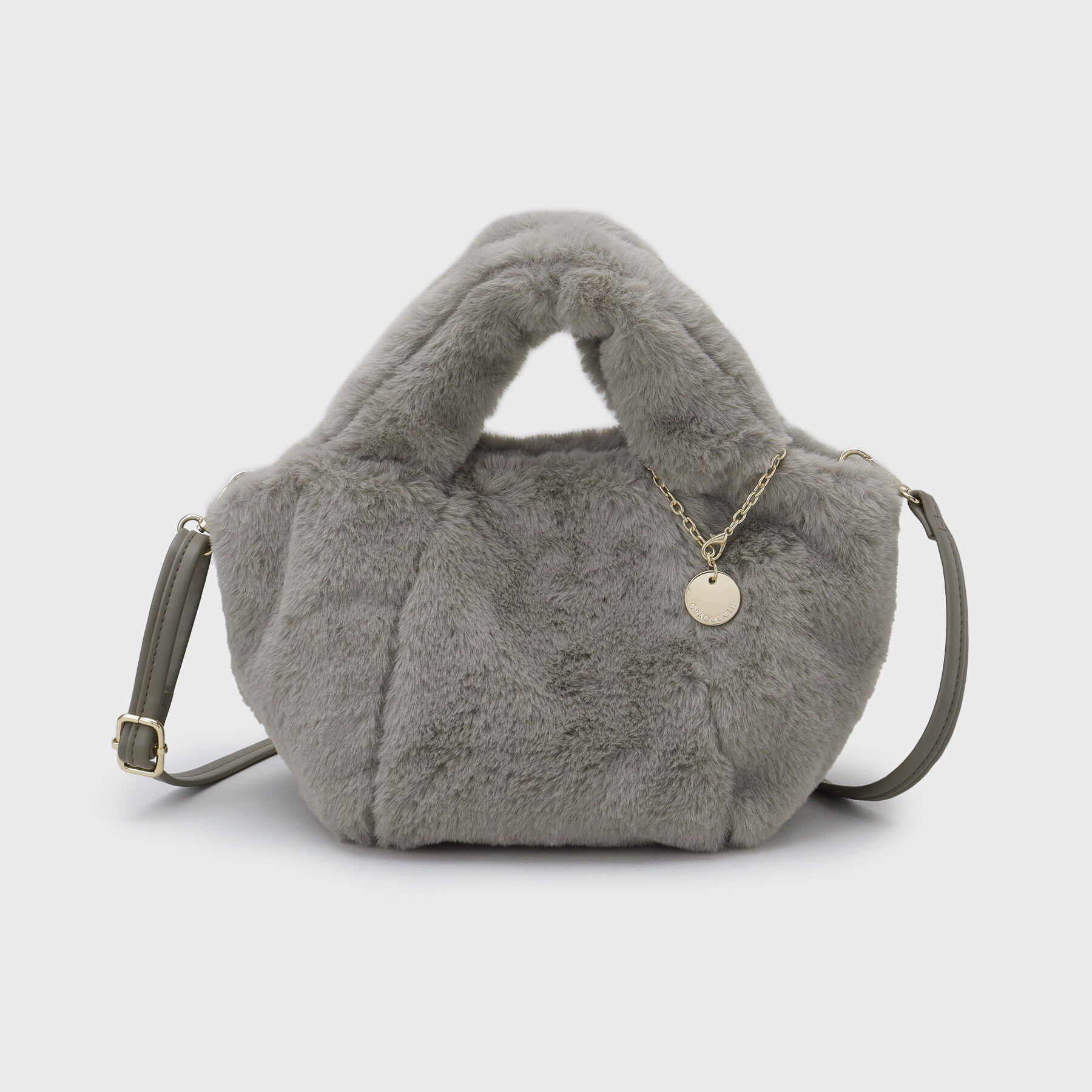 OPAQUE.CLIP「【2WAY】フェイクファーミドルトートバッグ」|トートバッグ|