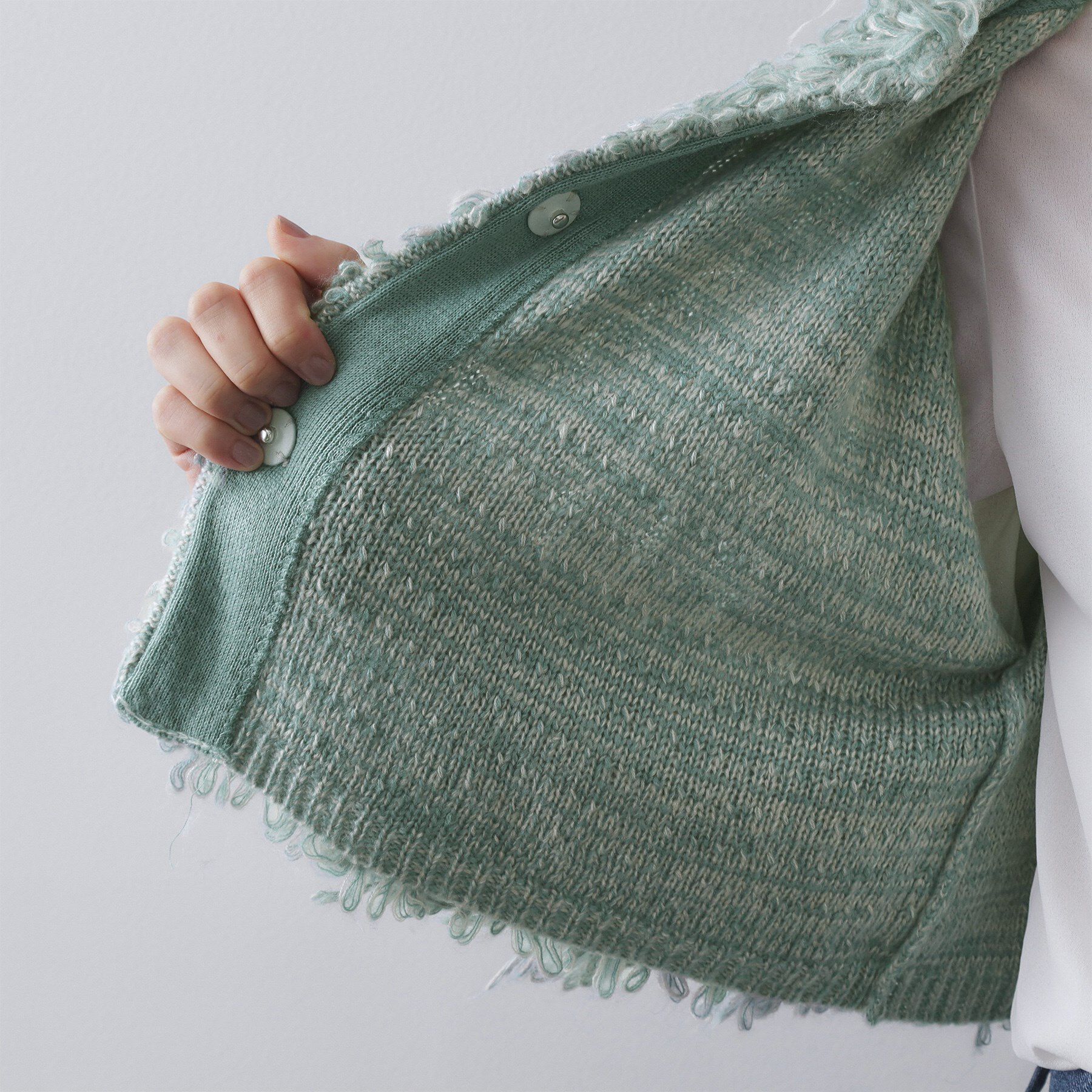 OPAQUE.CLIP「ループヤーンニットカーディガン」|カーディガン|