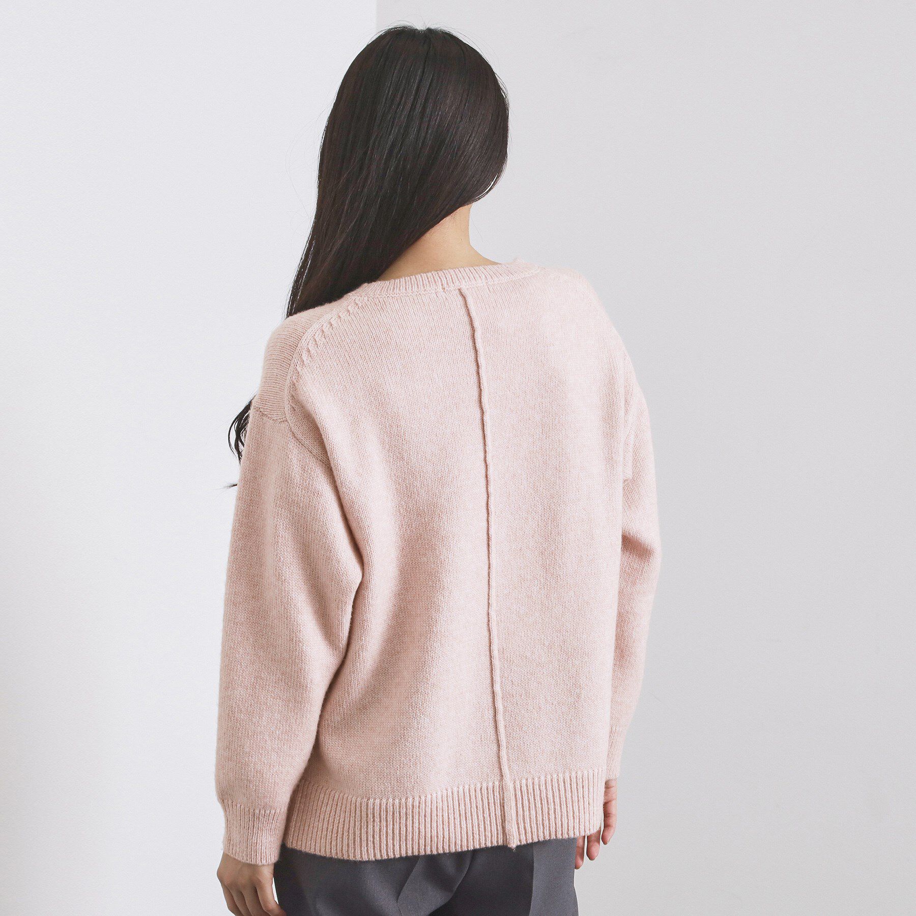 OPAQUE.CLIP「リラクシークルーネックニット【洗濯機OK】」|ニット・セーター|