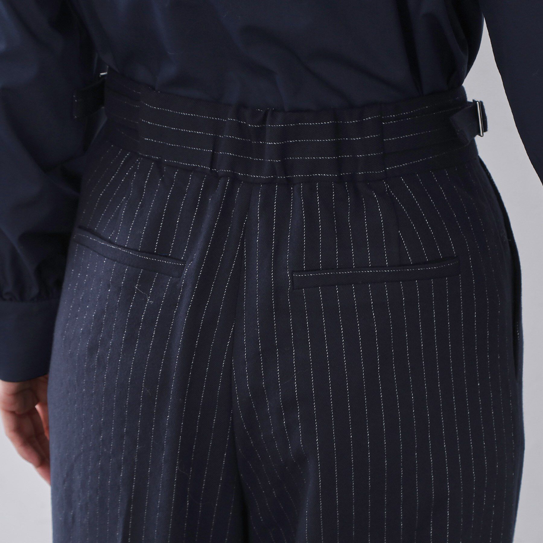 OPAQUE.CLIP「ラメストライプワイドパンツ【洗濯機OK】」|その他|