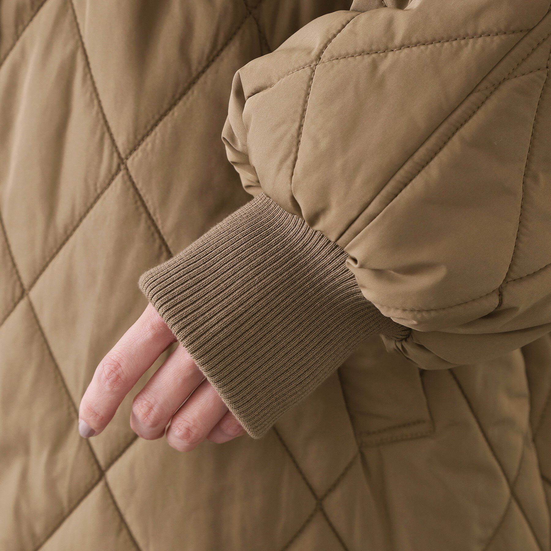 OPAQUE.CLIP「撥水キルティングロングコート【洗える】」|ダウン|