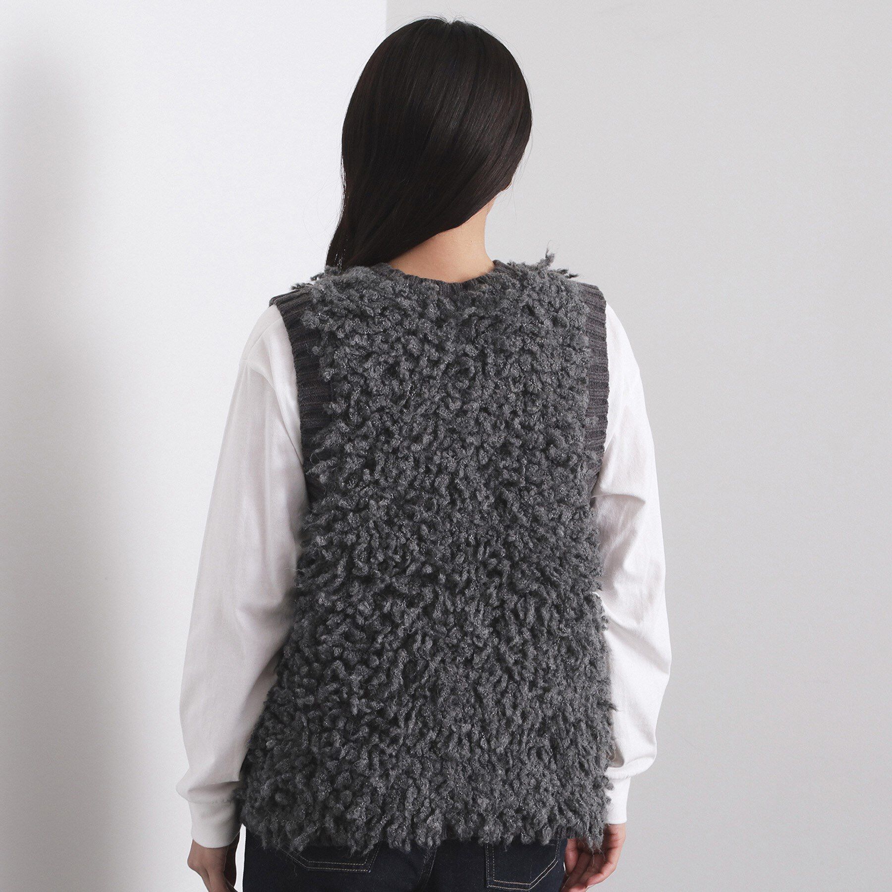 OPAQUE.CLIP「ループヤーンニットベスト【洗濯機OK】」|ベスト・ジレ|