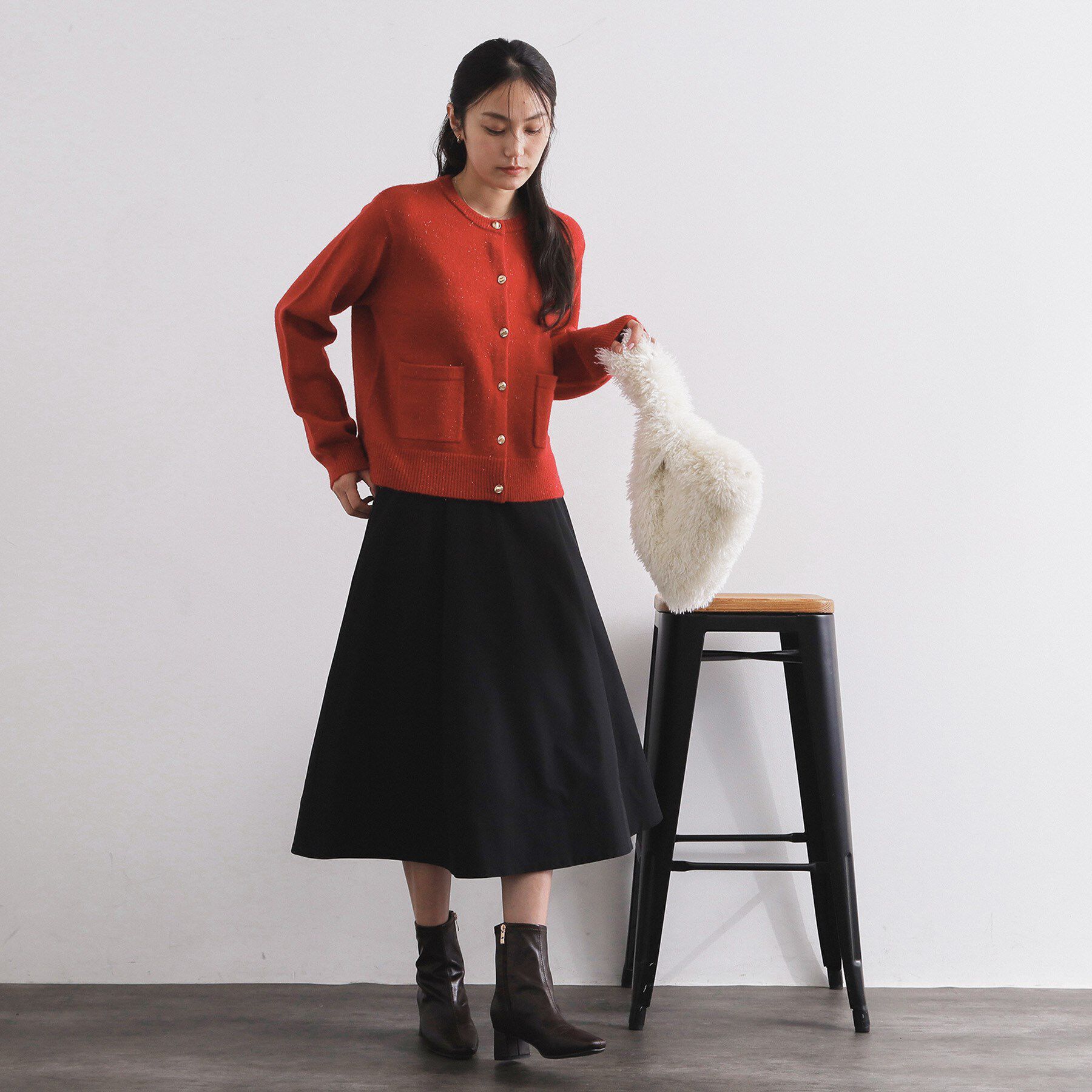 OPAQUE.CLIP「タフタフレアスカート【洗濯機OK】」|スカート|