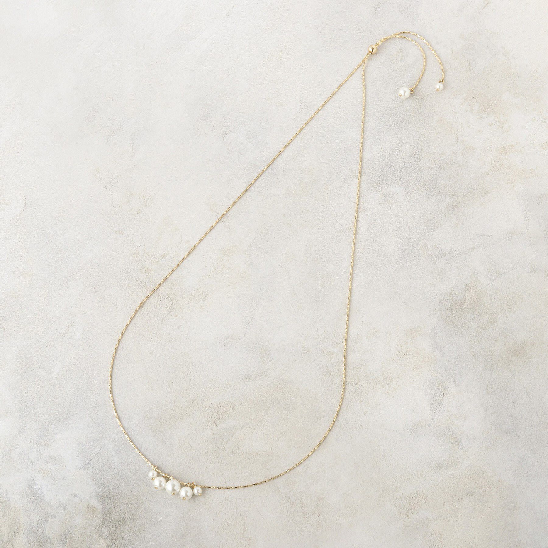 OPAQUE.CLIP「2WAYフェイクパールスライドネックレス」|ネックレス|ゴールド(007)
