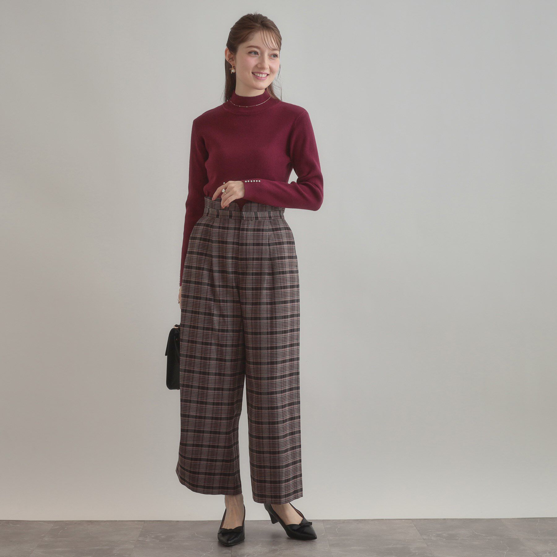 Couture broach「【多機能・フェミニン】パール調リブニット」|ニット・セーター|