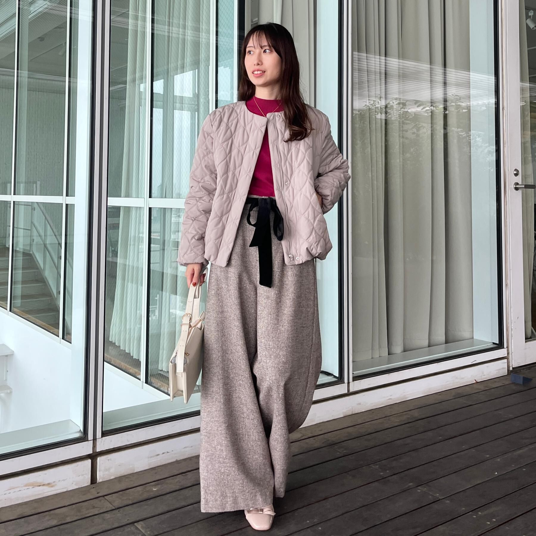 Couture broach「【上品華やか・通勤】ラメツイード ワイドパンツ」|その他|