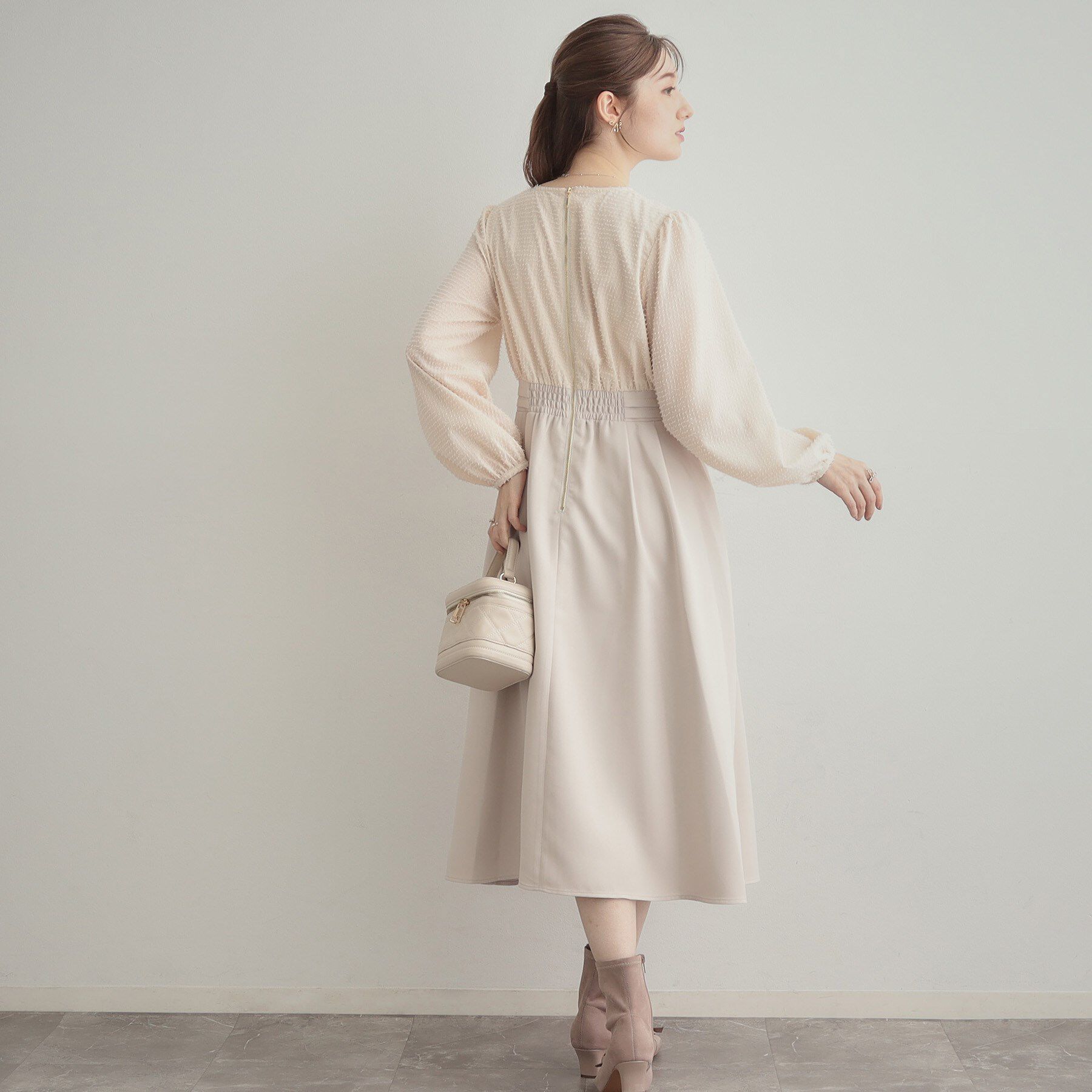 Couture broach「【通勤・ラメジャカード】ドッキングワンピース」|ワンピース|