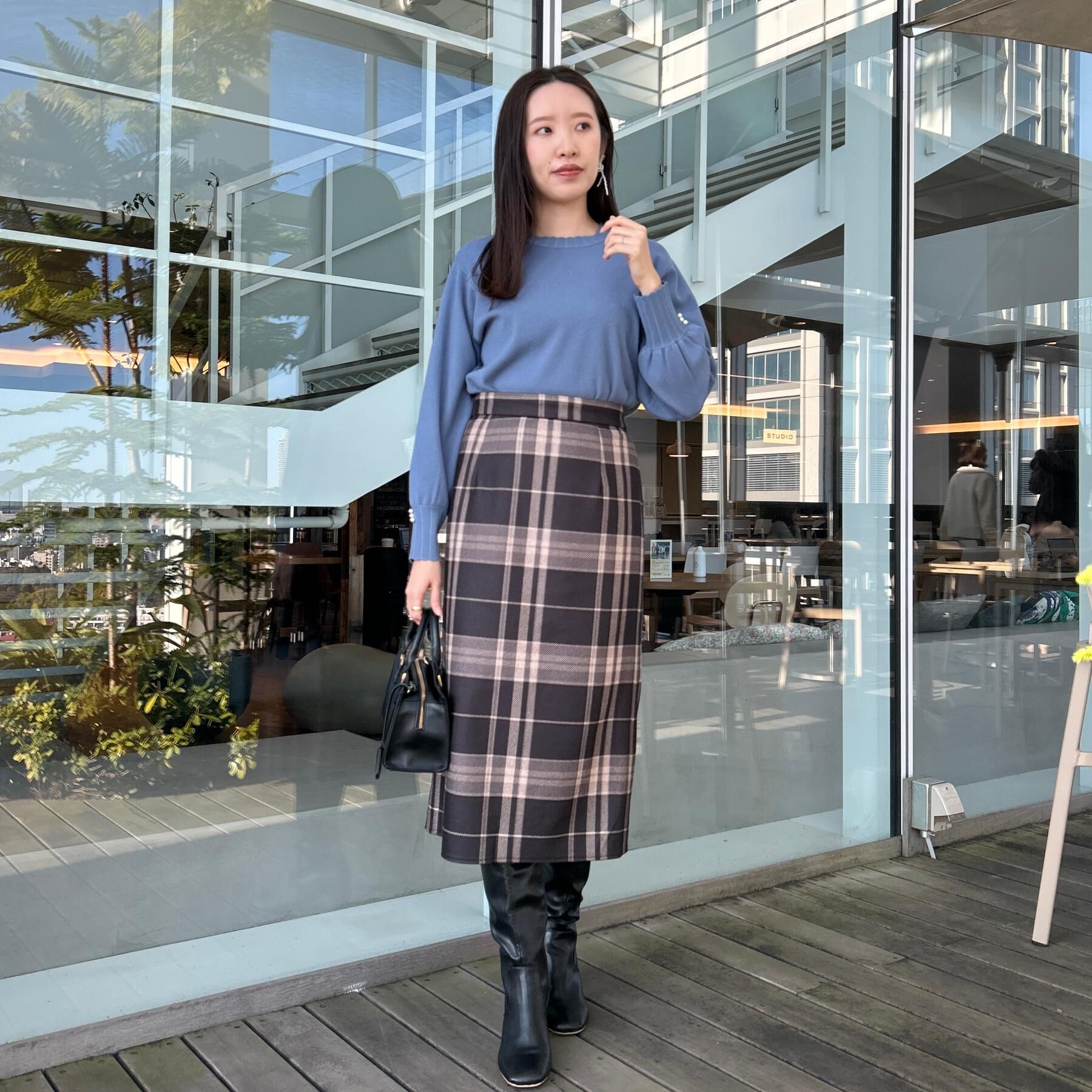 Couture broach「【洗える/スカラデザイン】パフスリーブ ニット」|ニット・セーター|