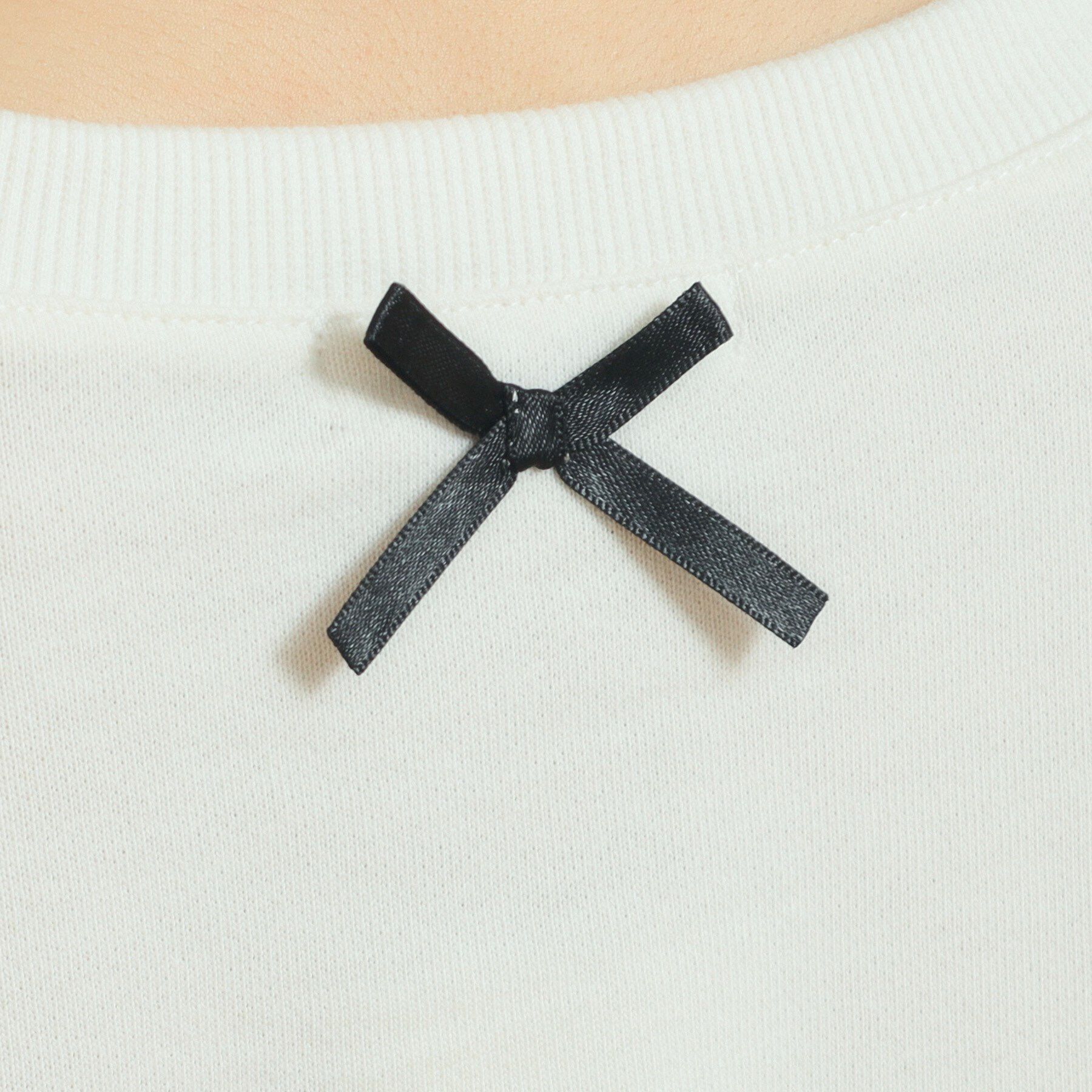 PINK-latte「毎日着たい！リボンパール裏毛」|Tシャツ・カットソー|