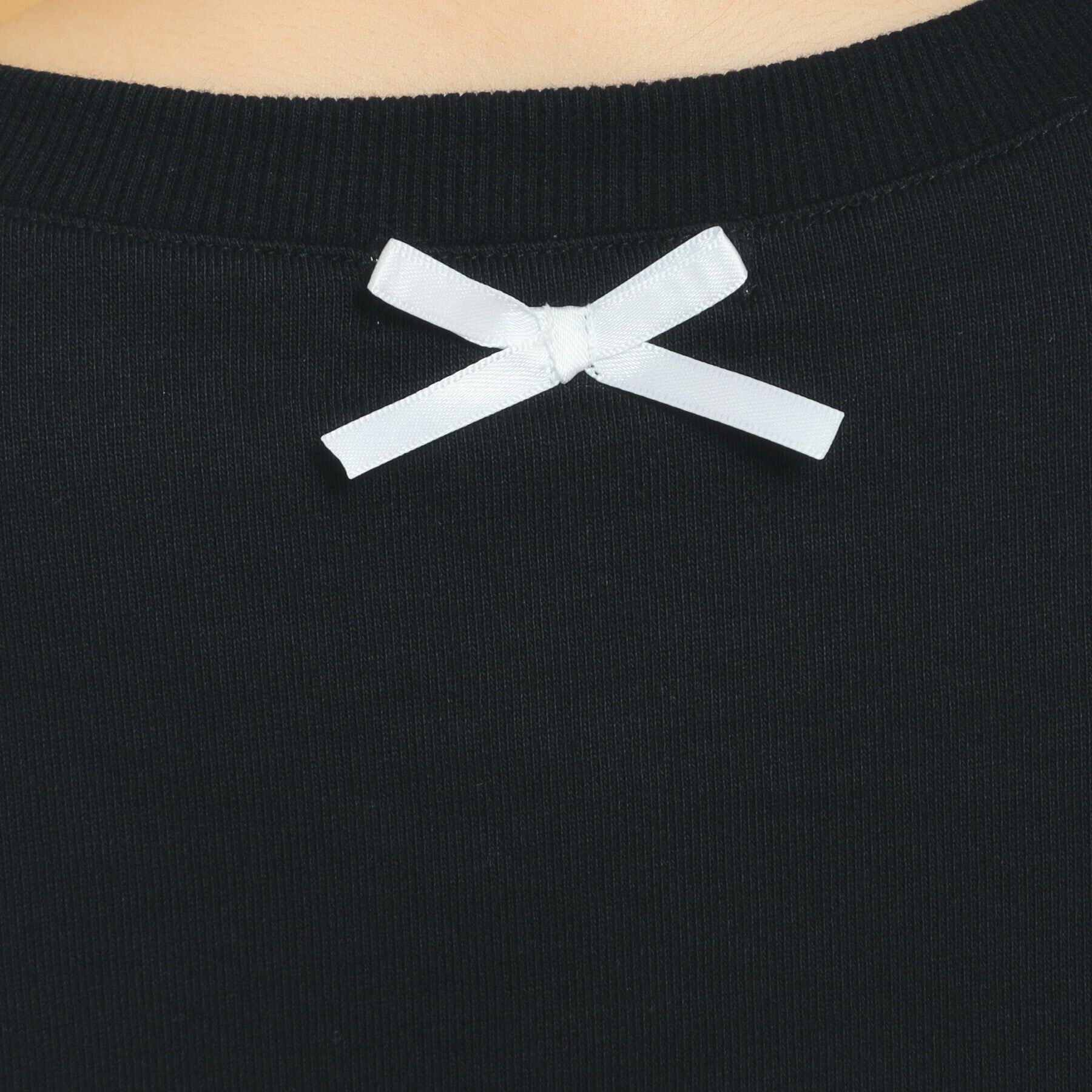 PINK-latte「毎日着たい！リボンパール裏毛」|Tシャツ・カットソー|