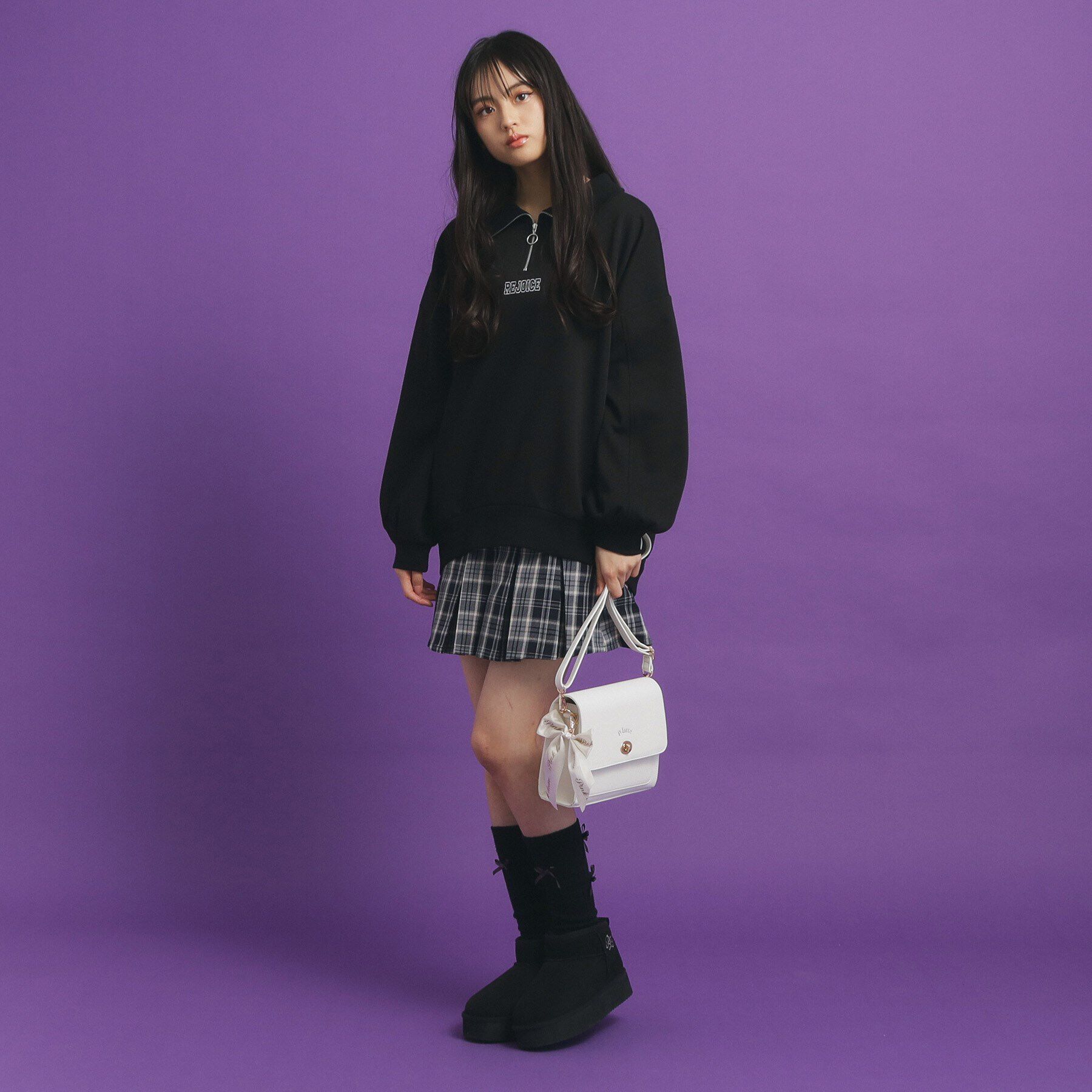 PINK-latte「リボンチャーム付きPUショルダー」|ショルダー・メッセンジャー|