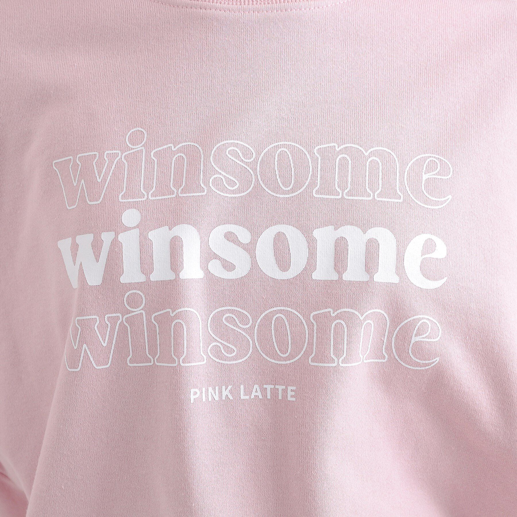 PINK-latte「ミニ裏毛リボンプルオーバー」|Tシャツ・カットソー|