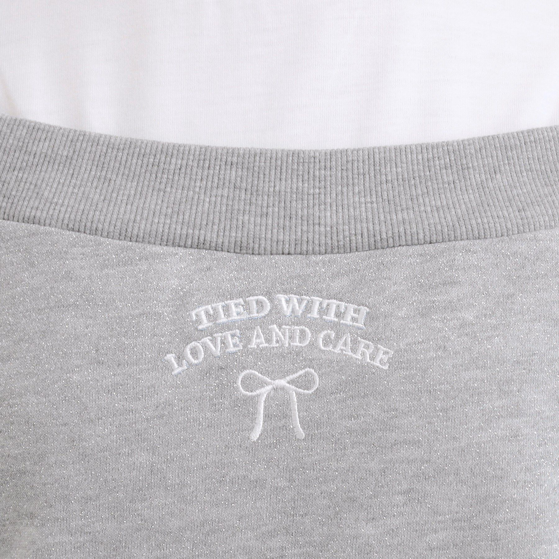 PINK-latte「ラメ裏毛オフショル風プルオーバー」|Tシャツ・カットソー|