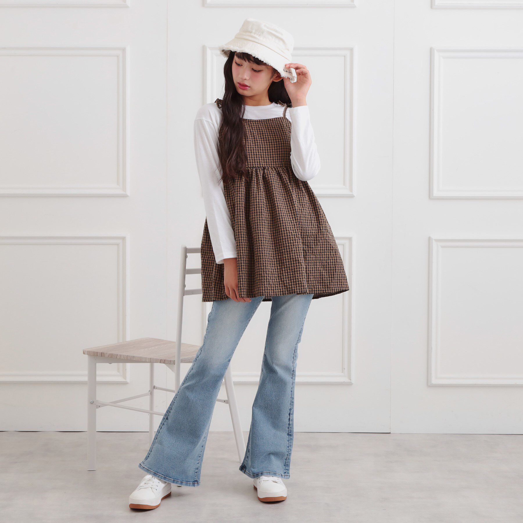 PINK-latte「フレアデニムパンツ」|その他|