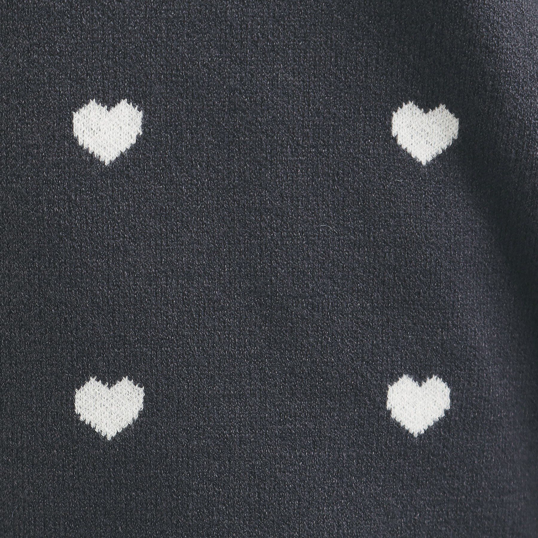 PINK-latte「ウォッシャブルハート柄ニットプルオーバー」|ニット・セーター|