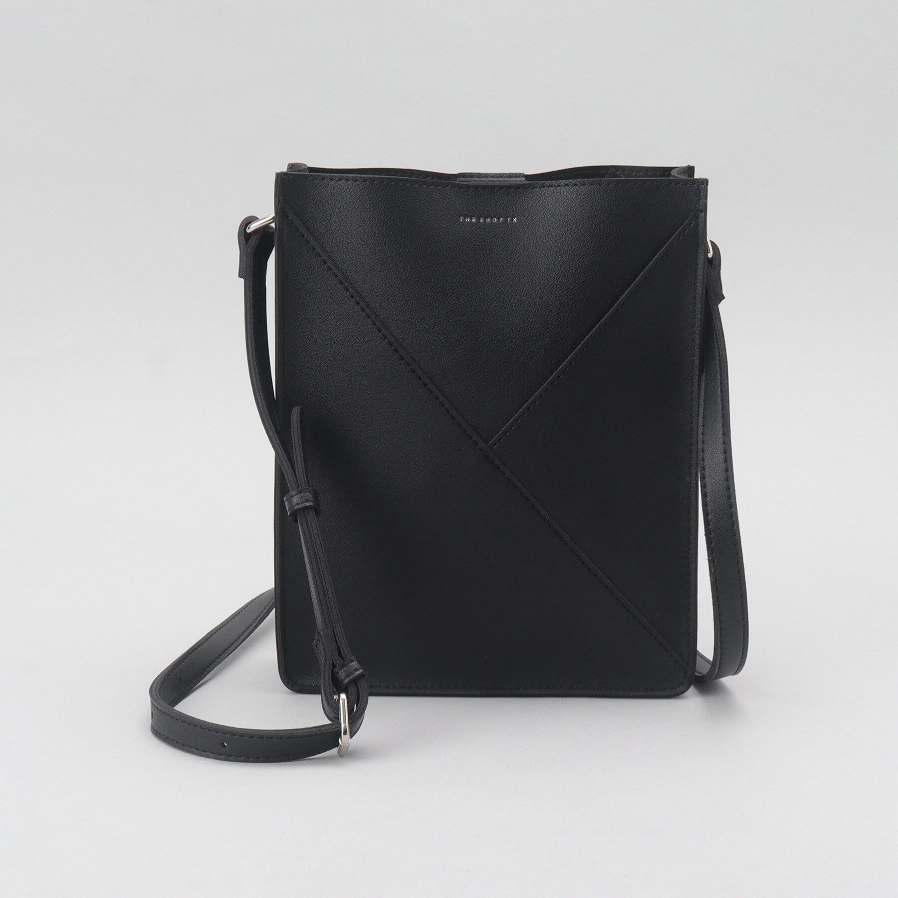 THE SHOP TK「パネルラインBOXショルダーバッグ」|ショルダー・メッセンジャー|ブラック(019)