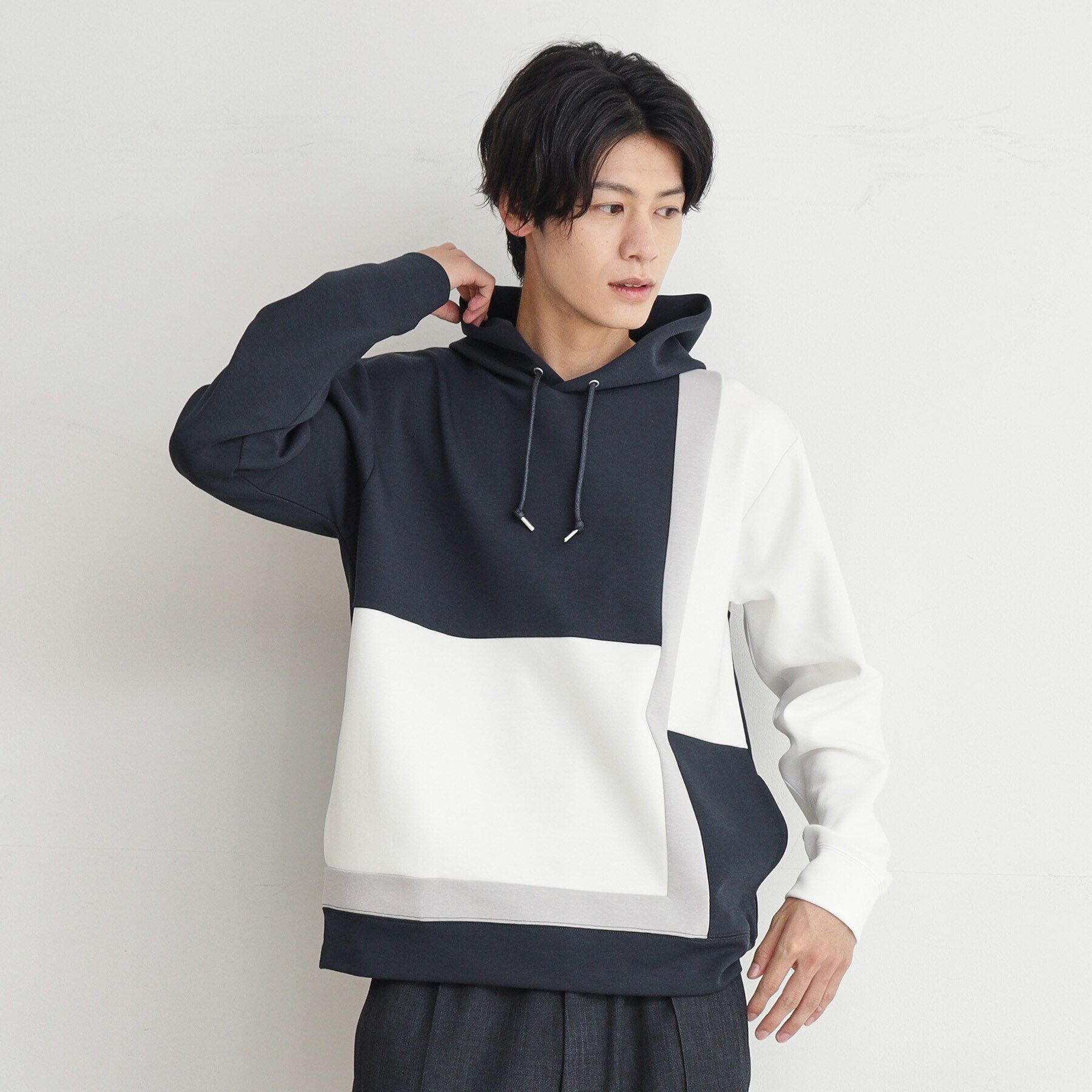 THE SHOP TK「ライトダンボールパーカー」|パーカー|ネイビー(594)